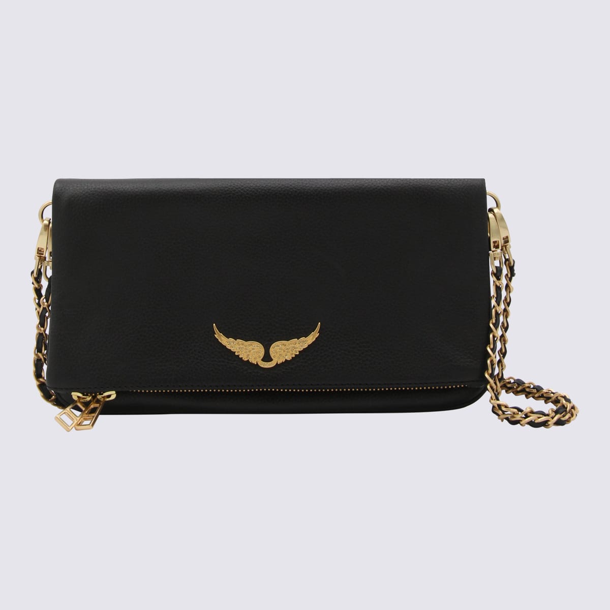 Zadig &amp; Voltaire Black And Gold Leather In Noir Gold