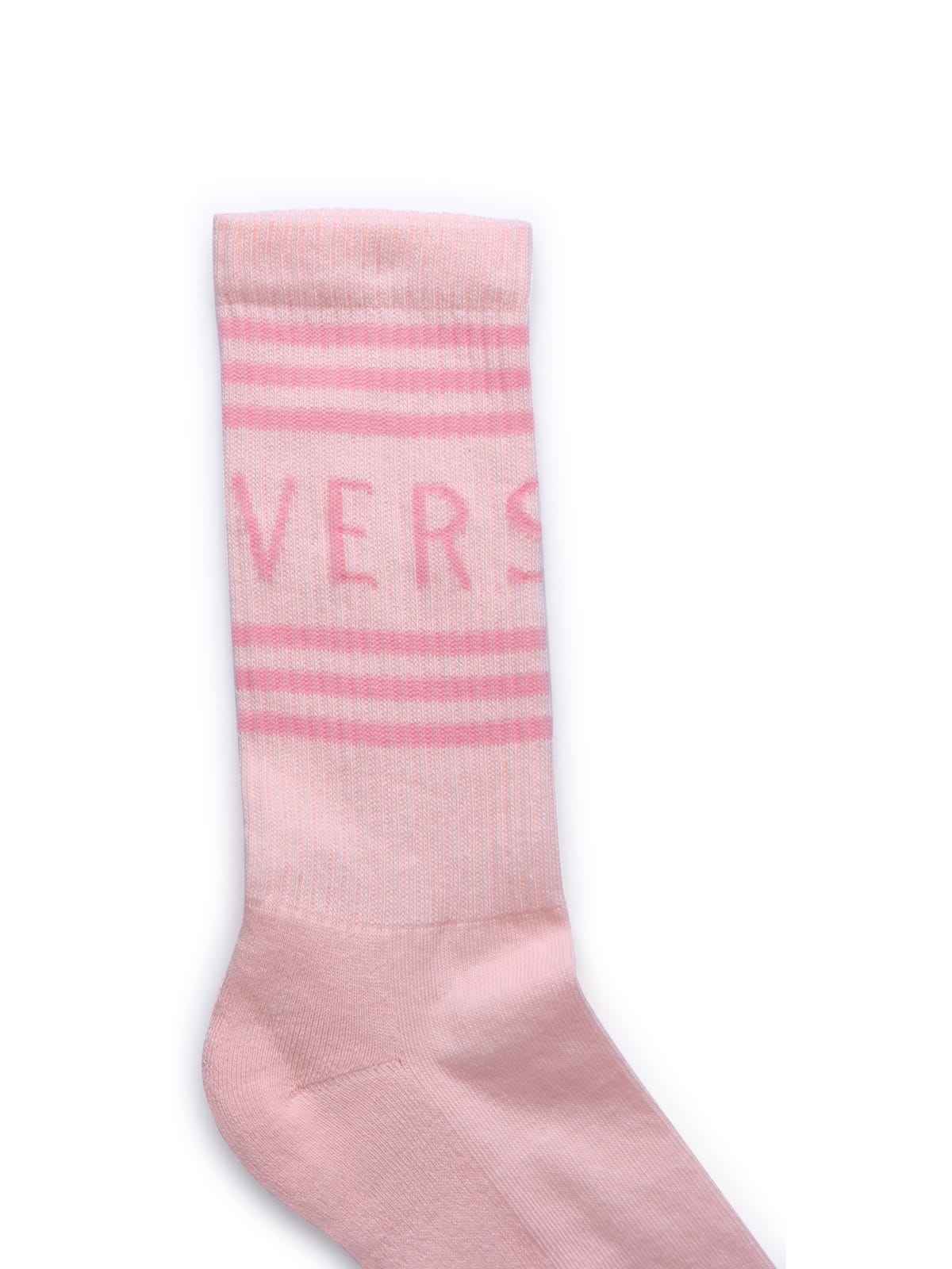 Shop Versace Pink Organic Cotton Socks