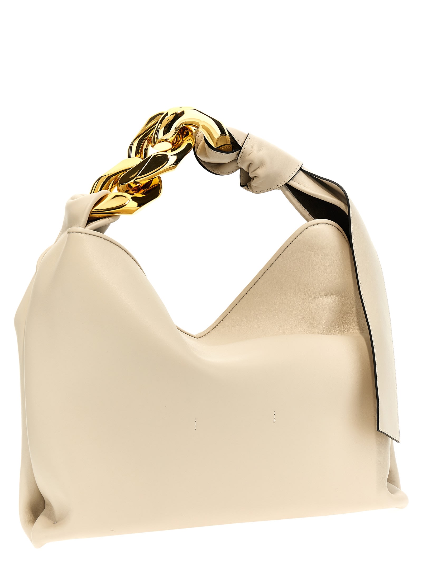 Shop Jw Anderson Chain Hobo Small Shoulder Bag In White