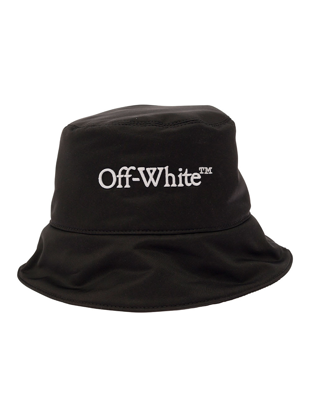 OFF-WHITE BOOKISH NYL BUCKET HAT BLACK WHITE