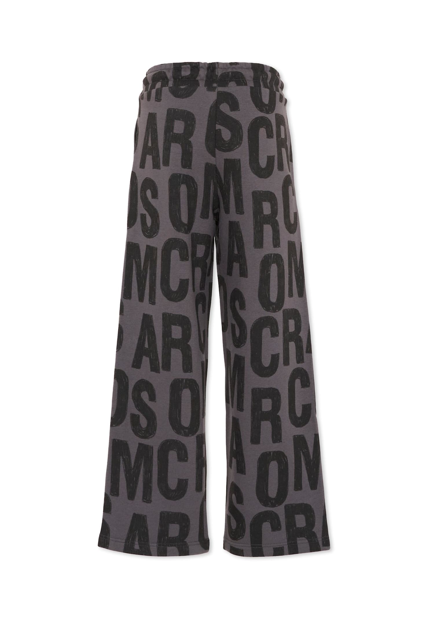 Marc Jacobs Grey Trousers For Kids With Logo In Black