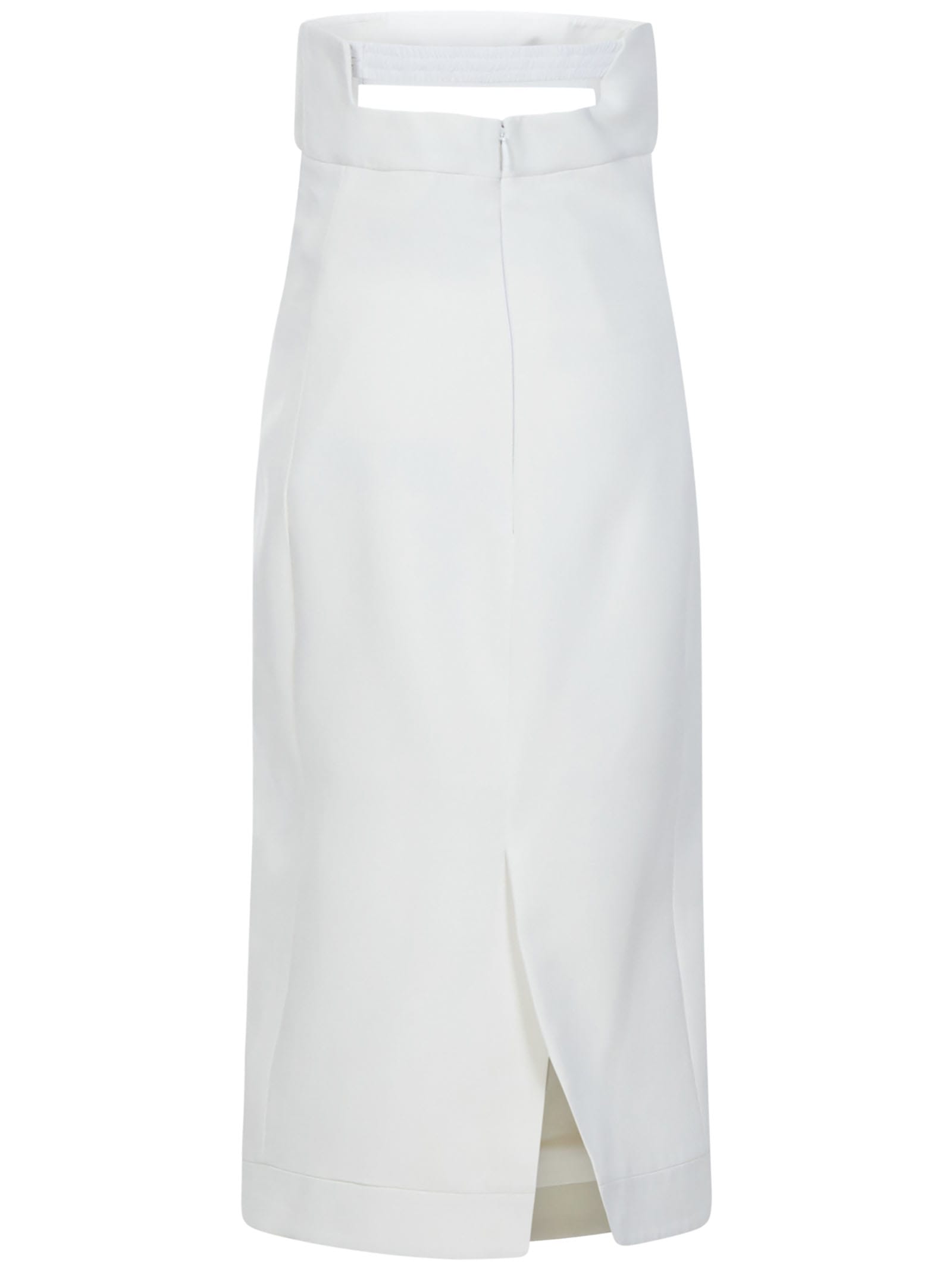 Shop Saint Laurent Midi Dress In White