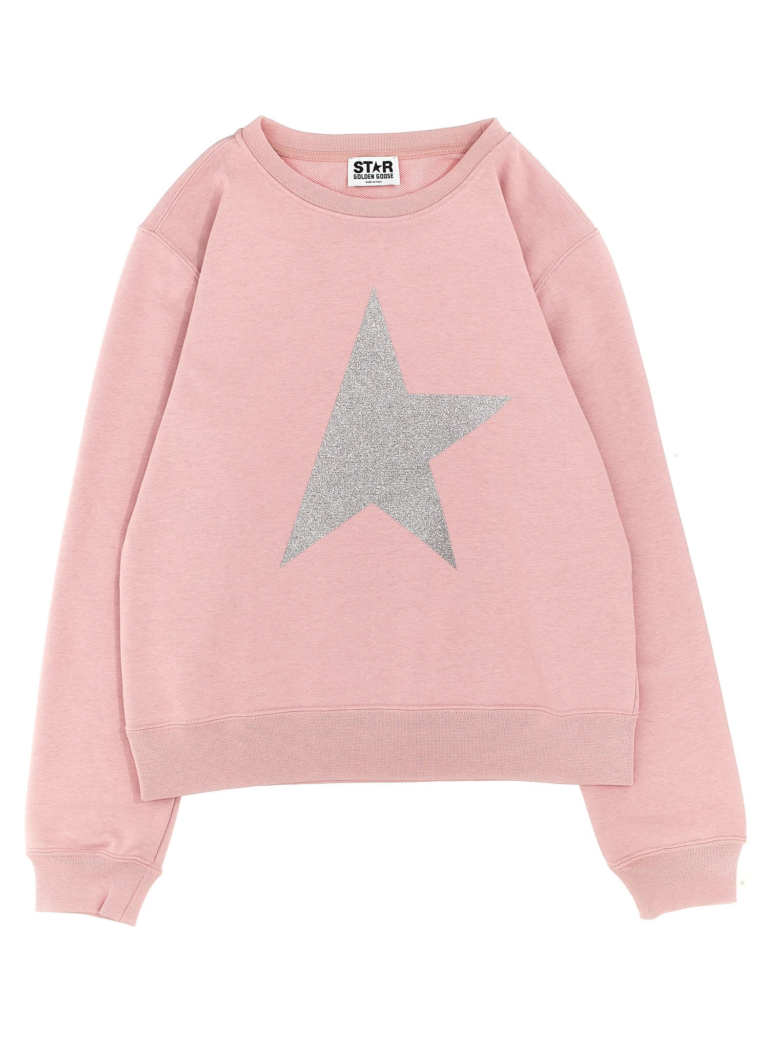Golden Goose Kids' Star Sweatshirt In Pink