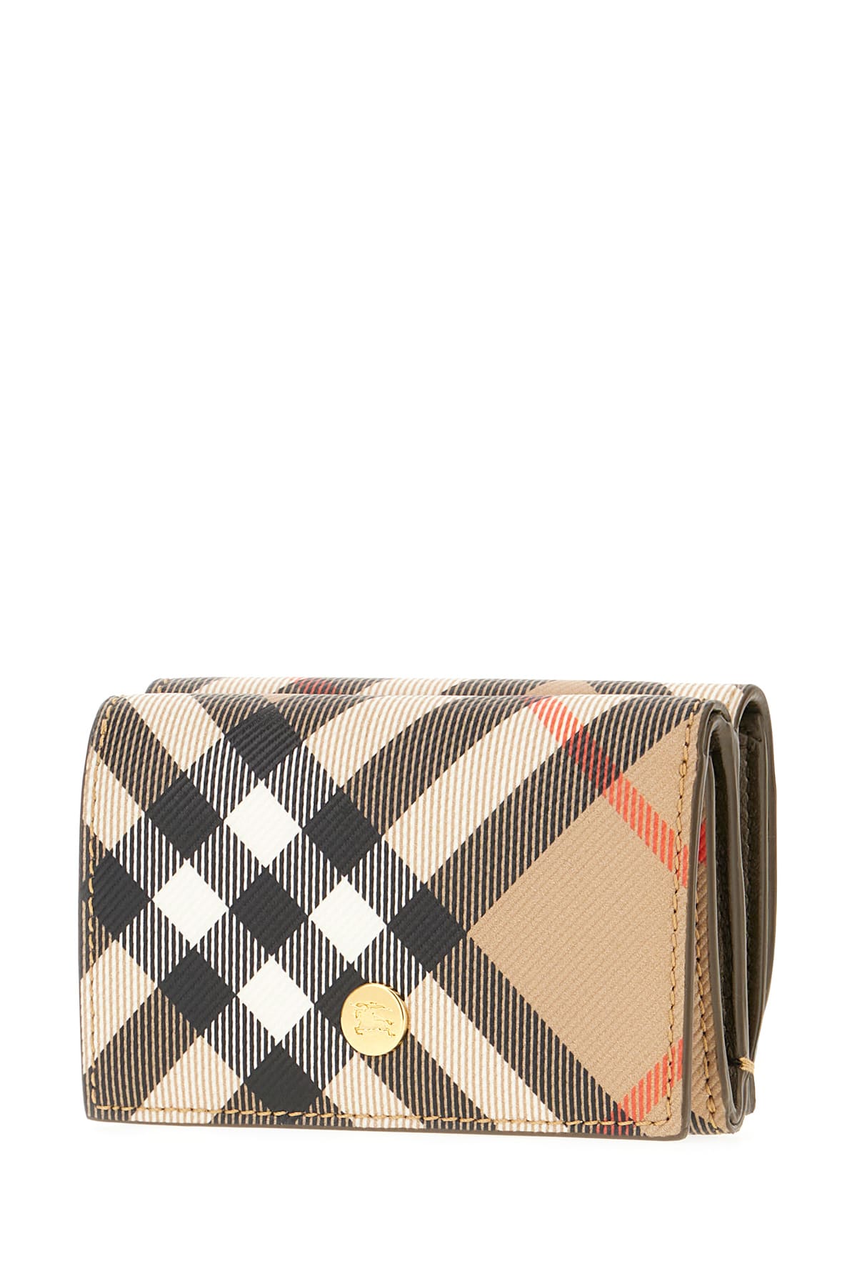 Shop Burberry Printed Fabric Wallet In Sand