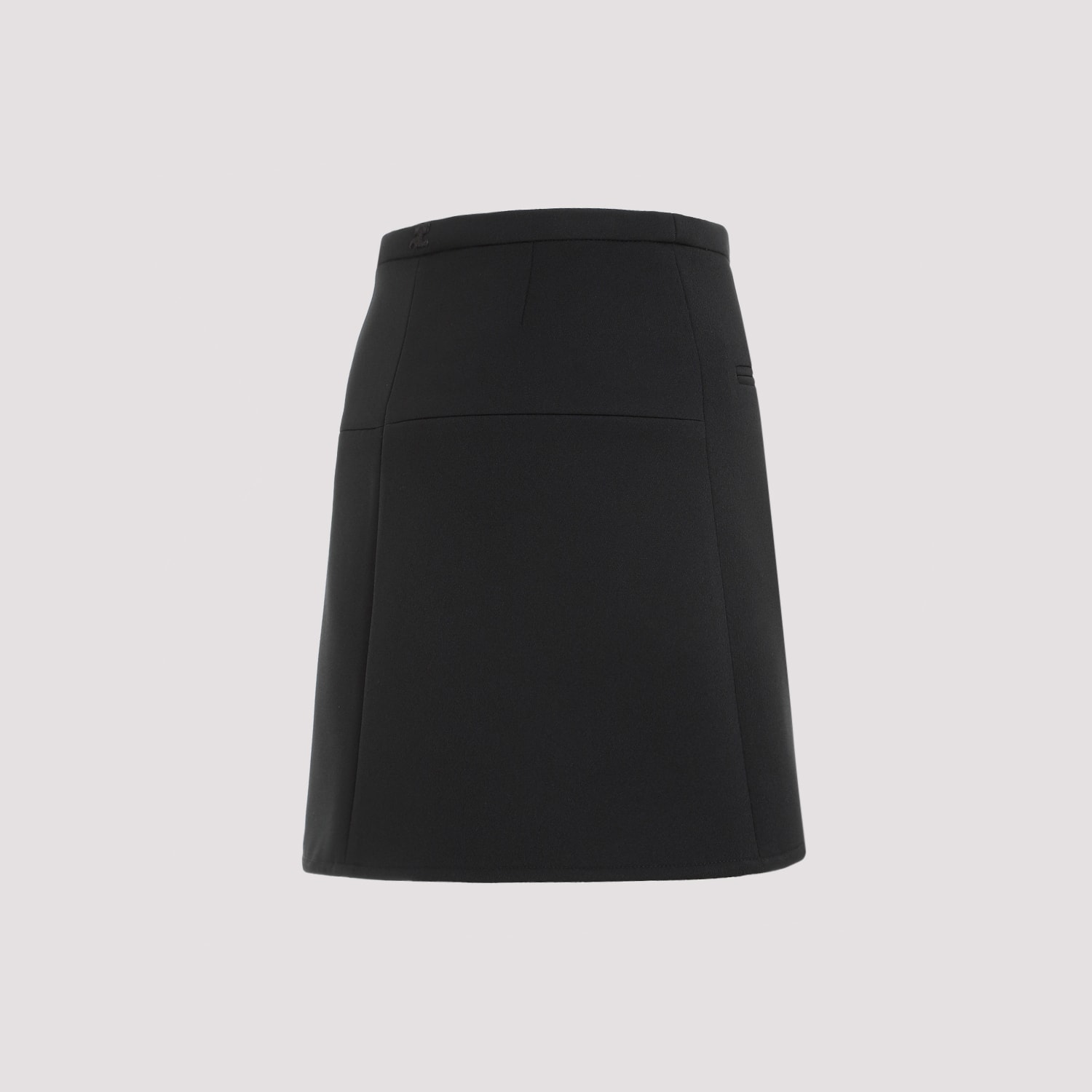 Shop Courrèges Ellipse Twill Mini Skirt In Black