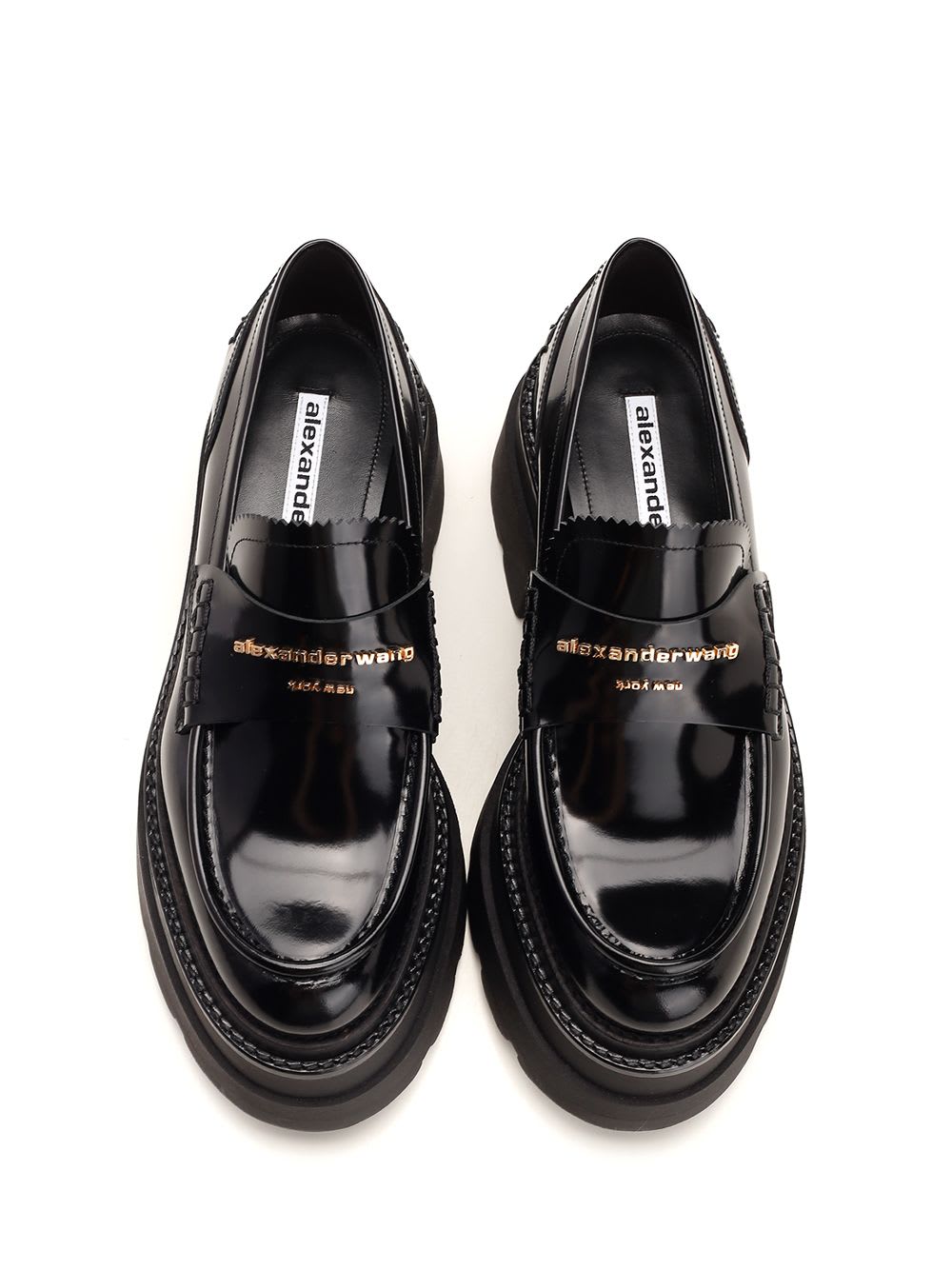 Shop Alexander Wang Flatform Loafer In Nero