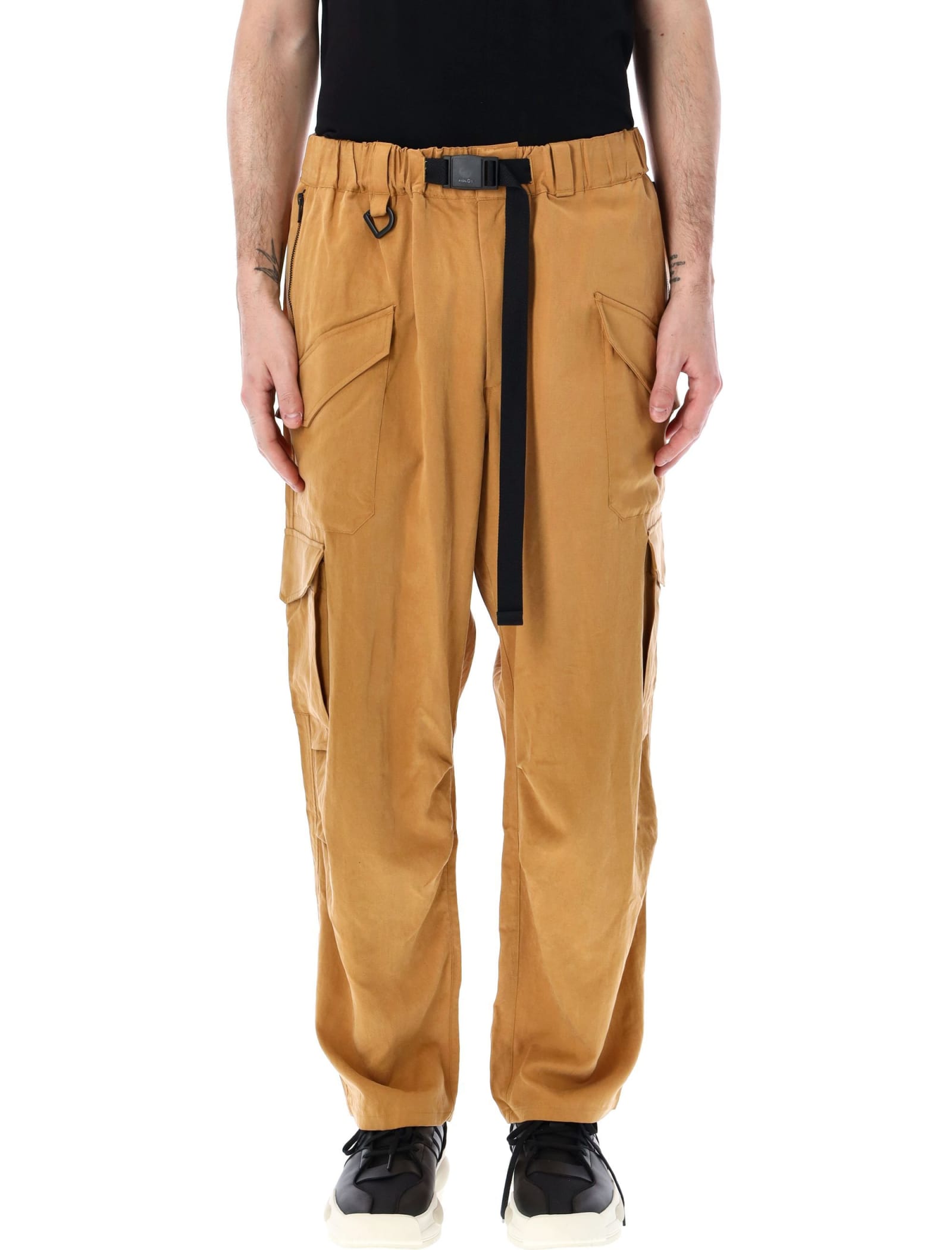 Y-3 BELTED CARGO PANTS