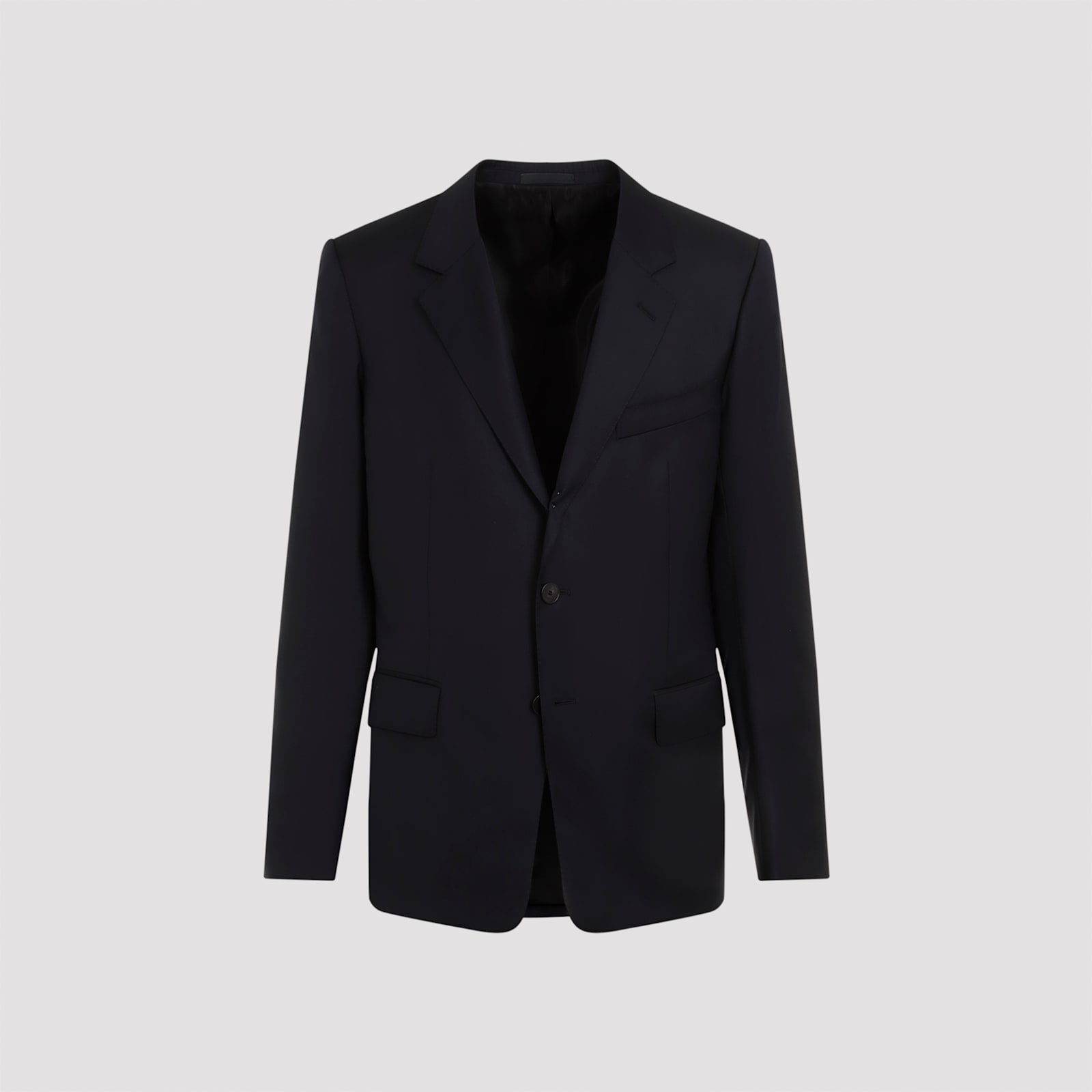 Shop Lanvin Single Breasted Tailored Jacket In Navy Blue