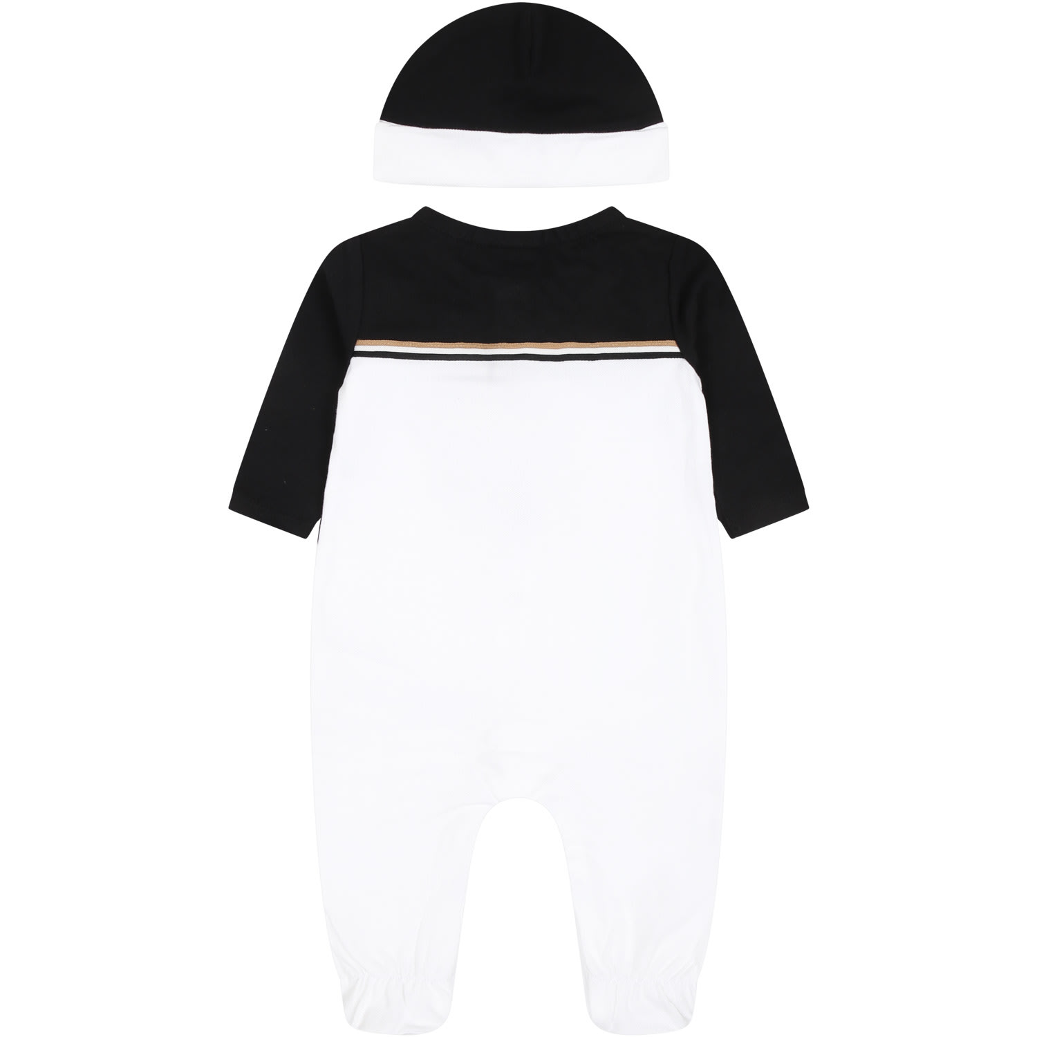 Shop Hugo Boss White Set For Baby Boy With Logo
