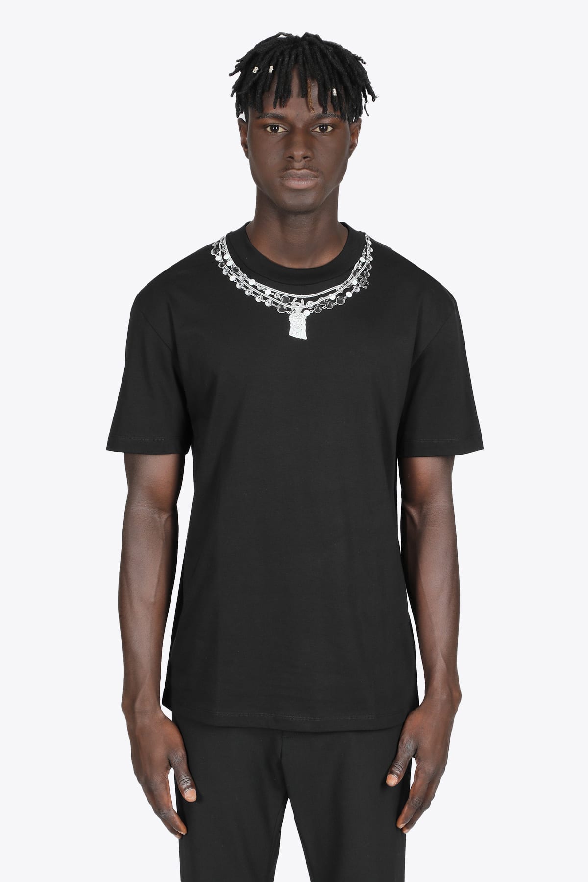 Ih nom uh nit Necklace T-shirt Black cotton t-shirt with necklace print