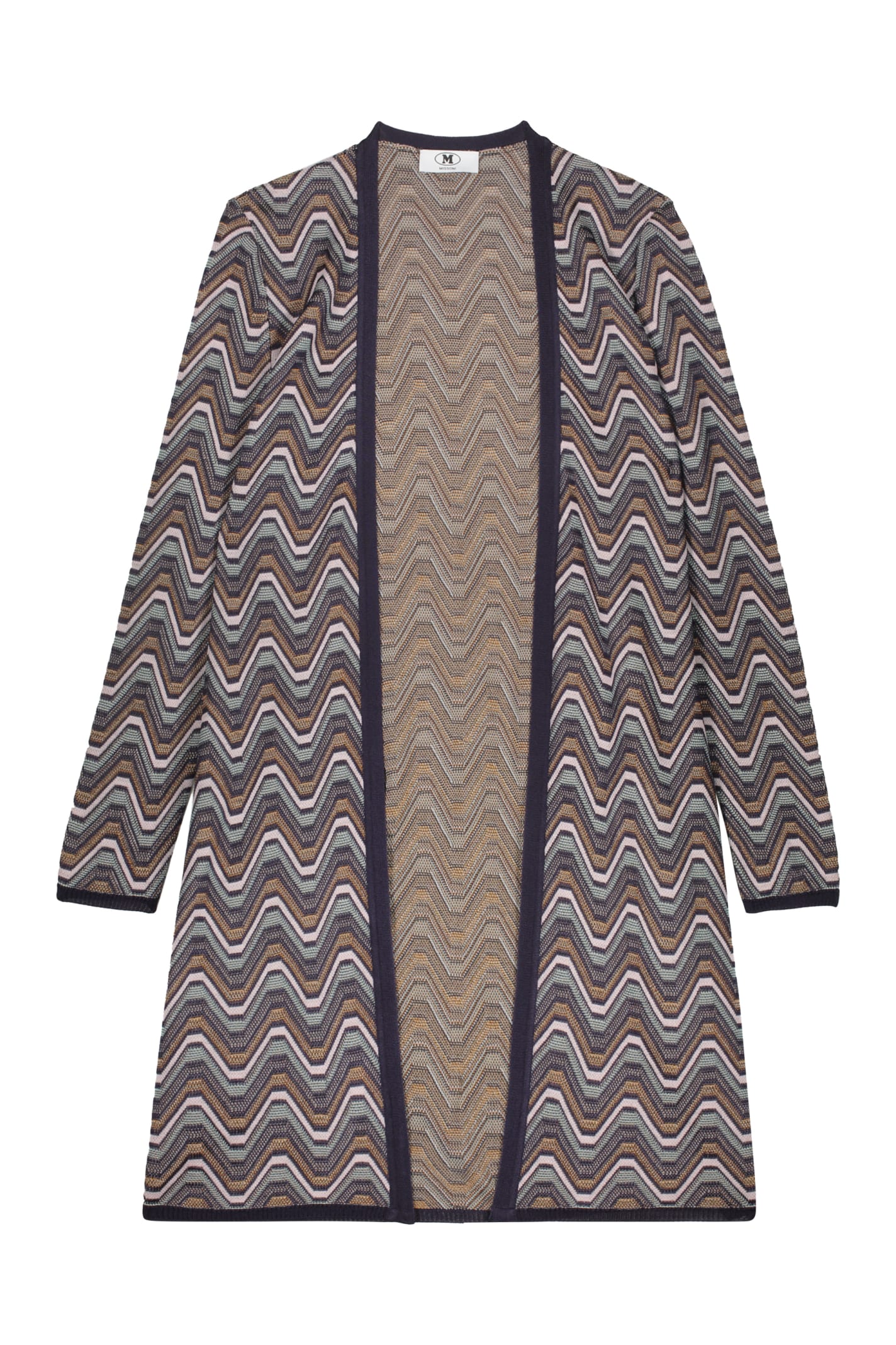 Missoni Long Knitted Cardigan In Multicolor