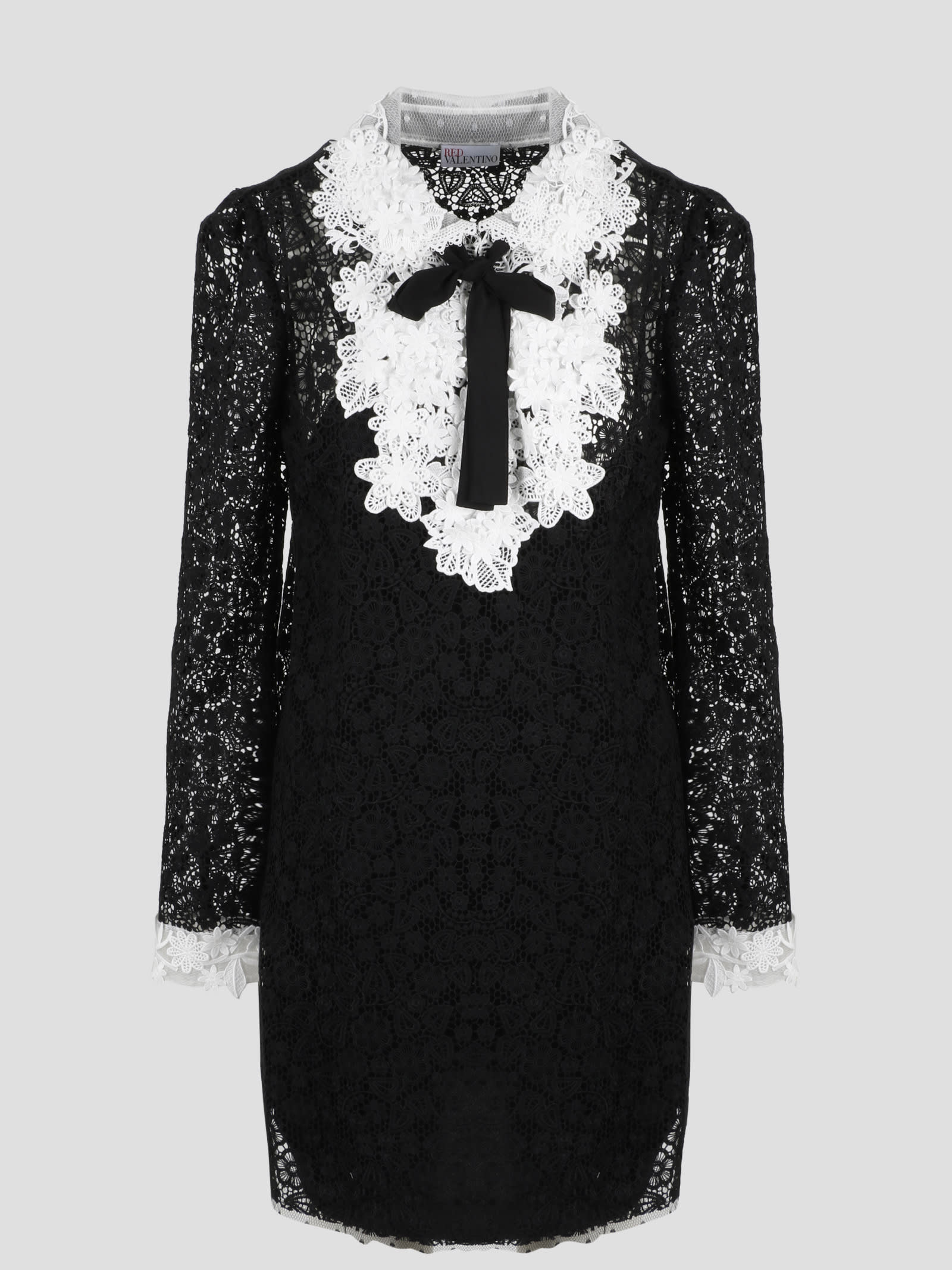 RED Valentino Macrame` Dress With Collar
