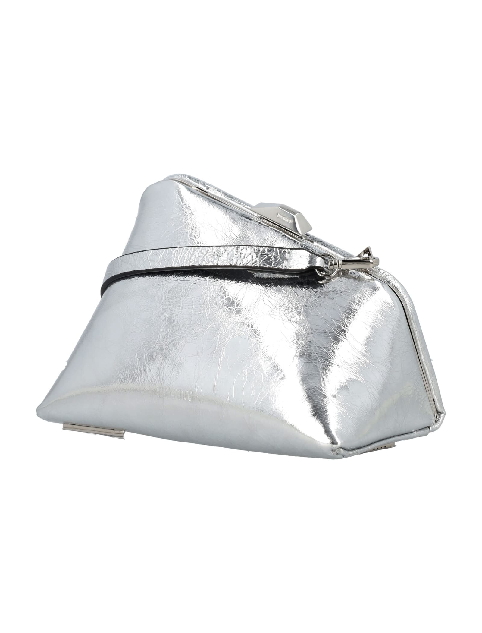 Shop Attico Midnight Clutch In Silver