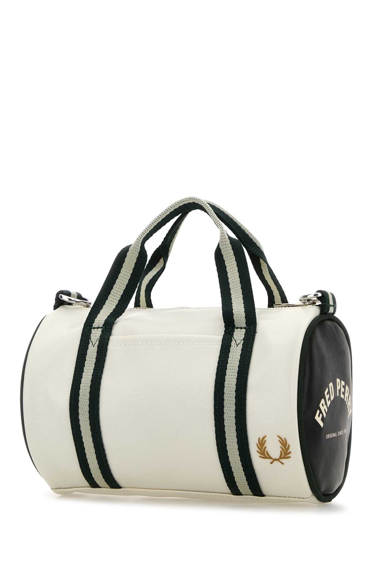Fred Perry Mini Cylindrical Tote Bag In White