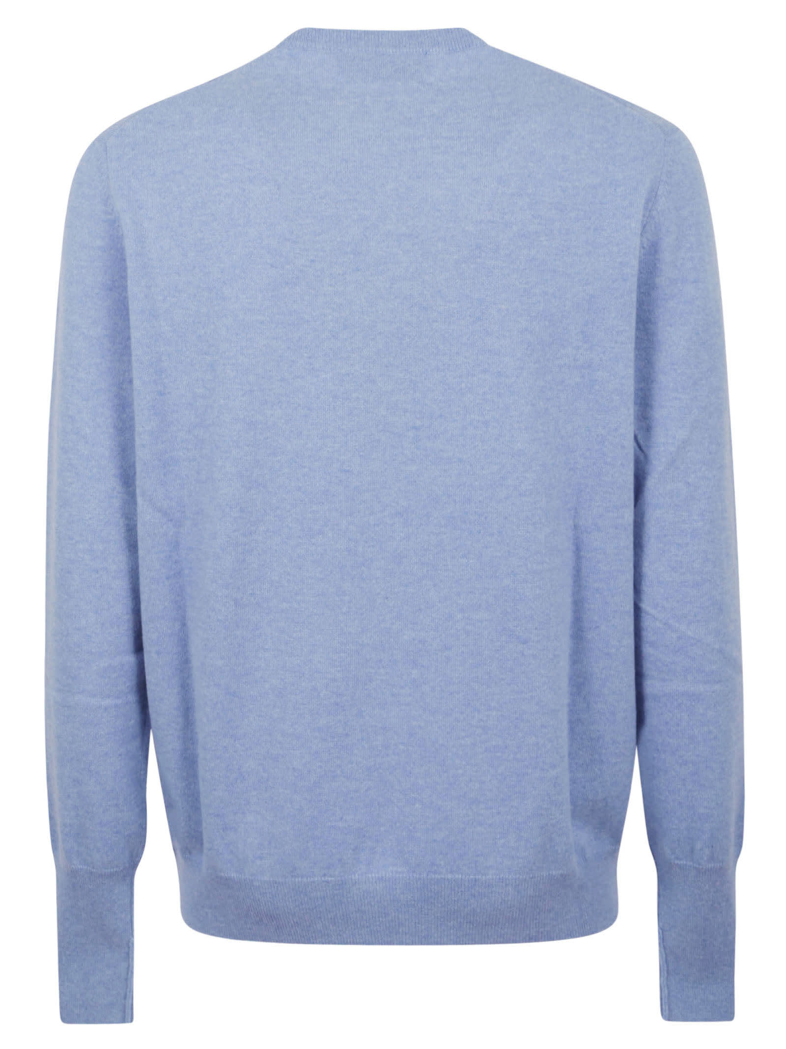 Shop Ballantyne Round Neck Pullover In Clear Blue