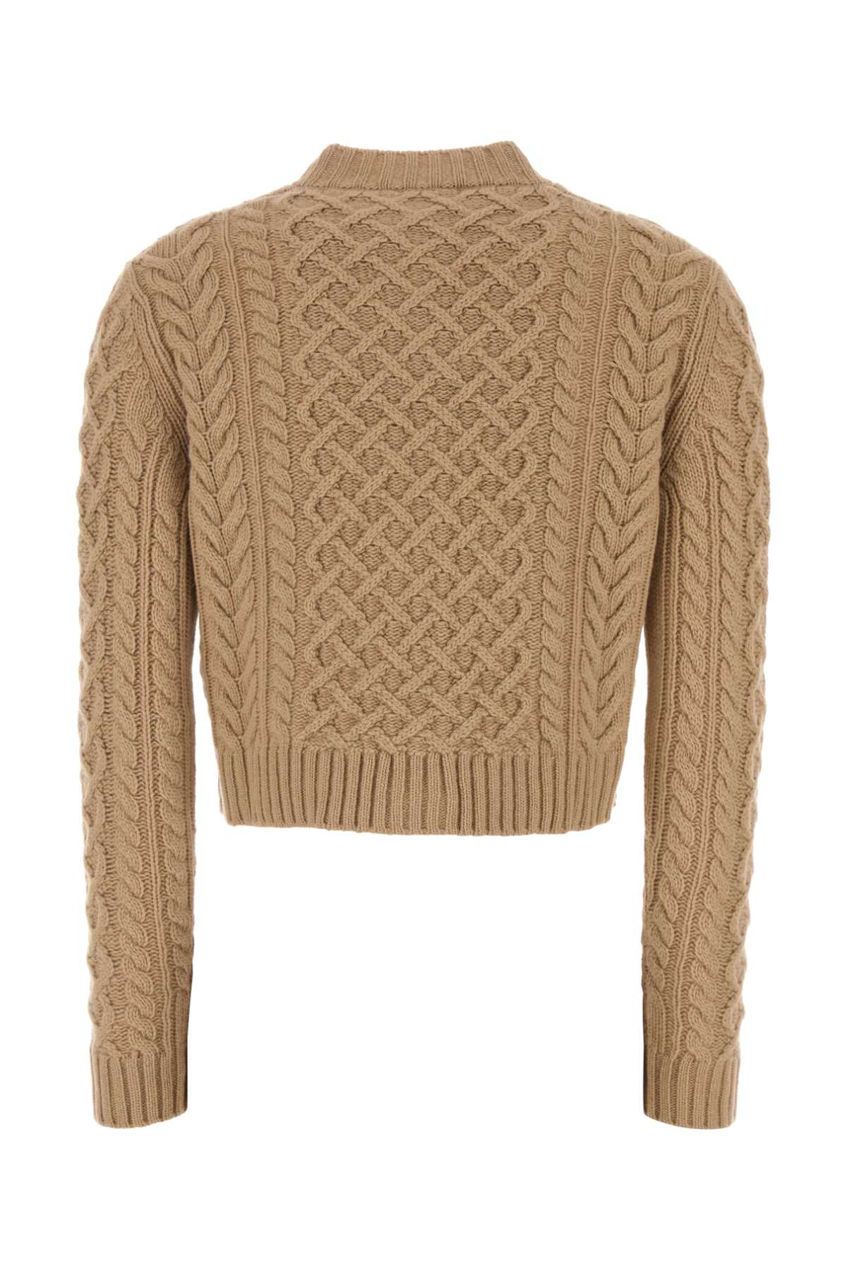 Shop Weekend Max Mara Camel Wool Afoso Cardigan In Cammello