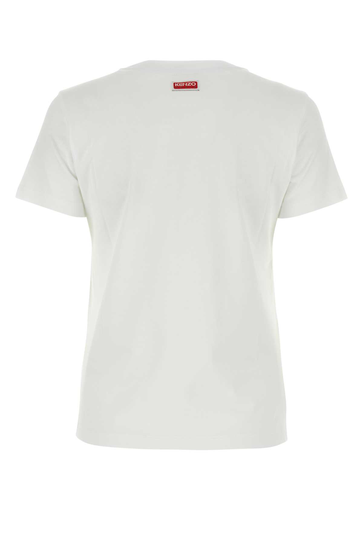 Kenzo White Cotton T-shirt In 02
