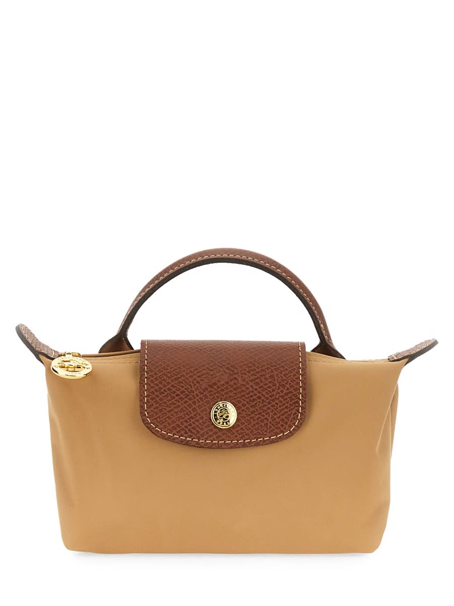 Longchamp Le Piliage Original Clutch Bag In Sand