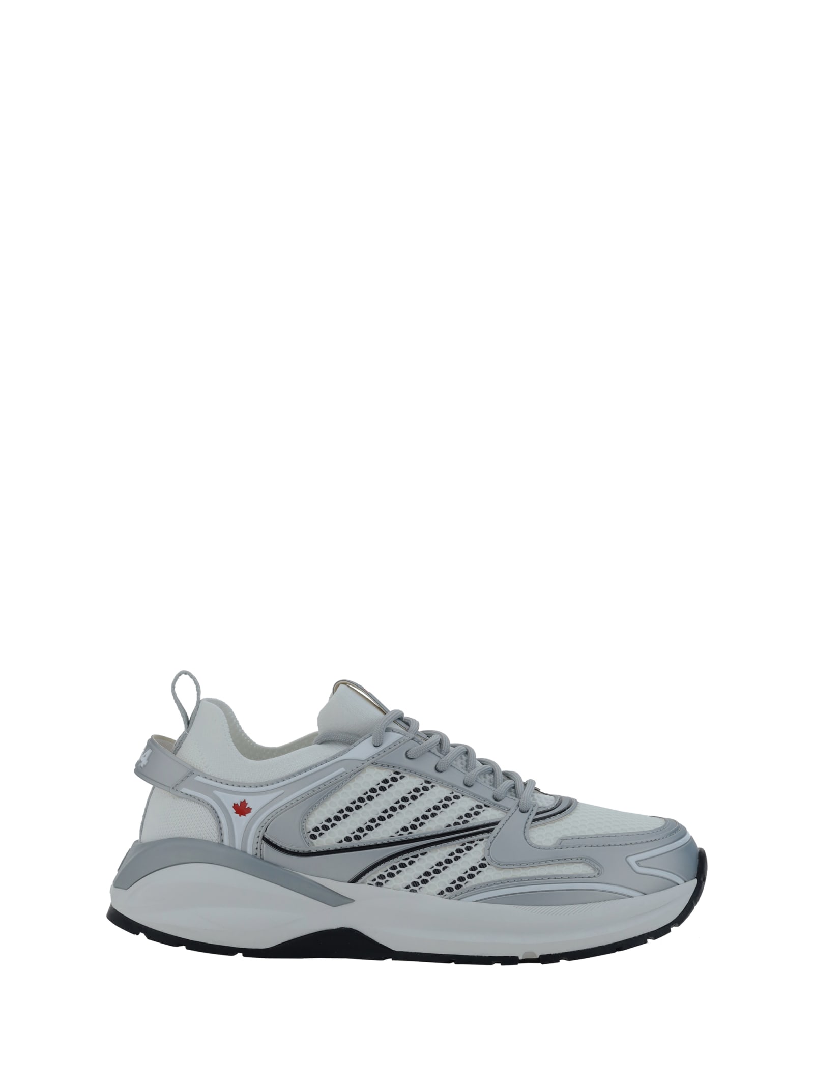 Shop Dsquared2 X Dash Sneakers In Bianco Nero Argento (white)