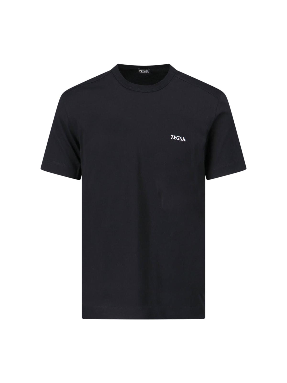 Shop Zegna Logo T-shirt In Black