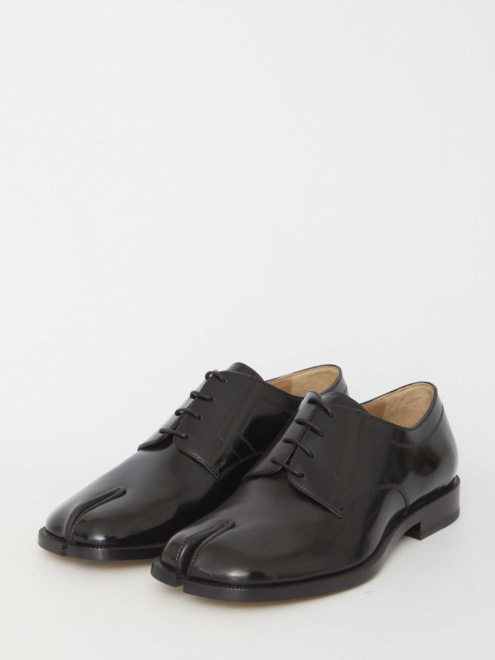 Shop Maison Margiela Tabi Derby Shoes In Black