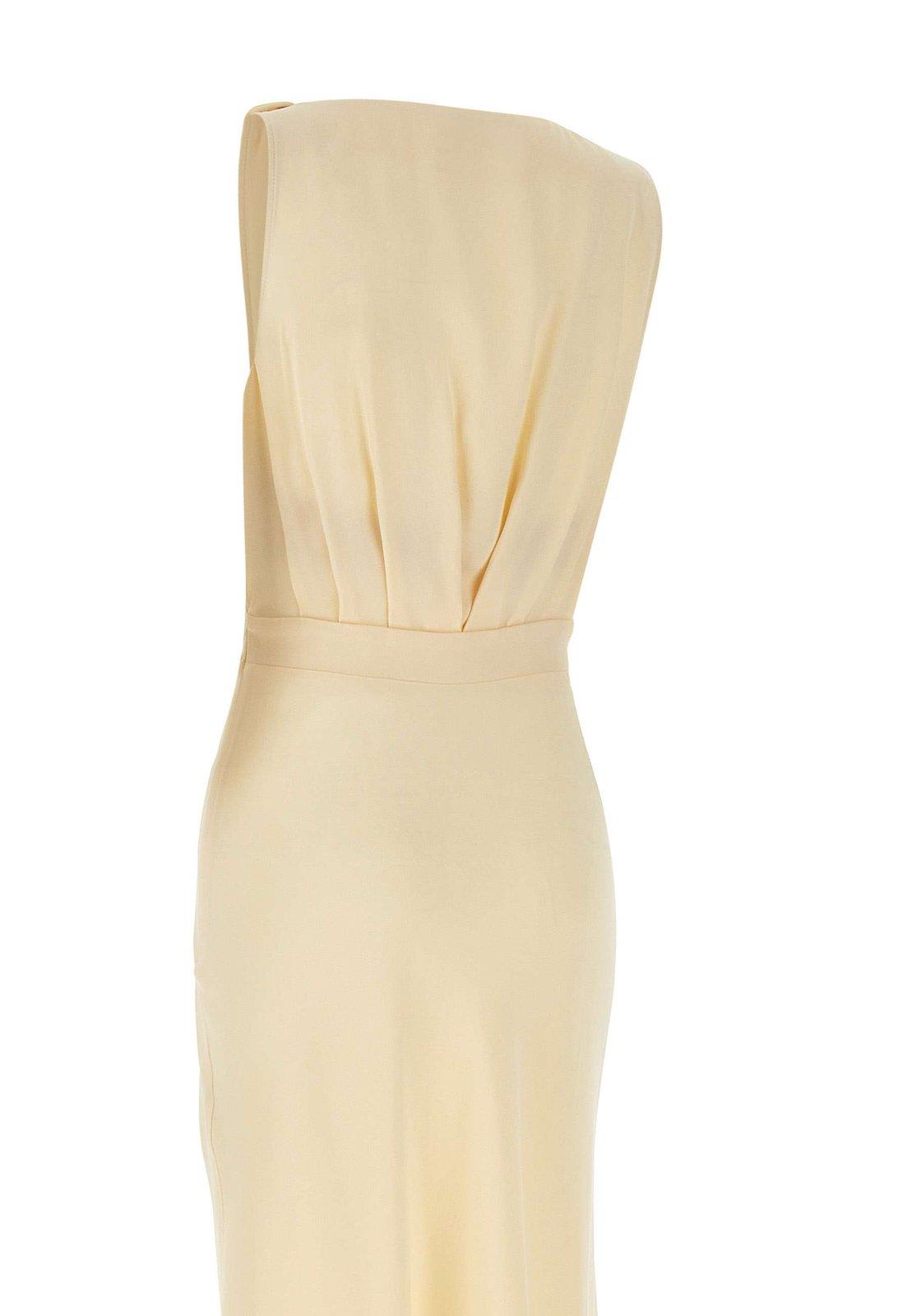 Shop Elisabetta Franchi Crêpe-back Satin Dress