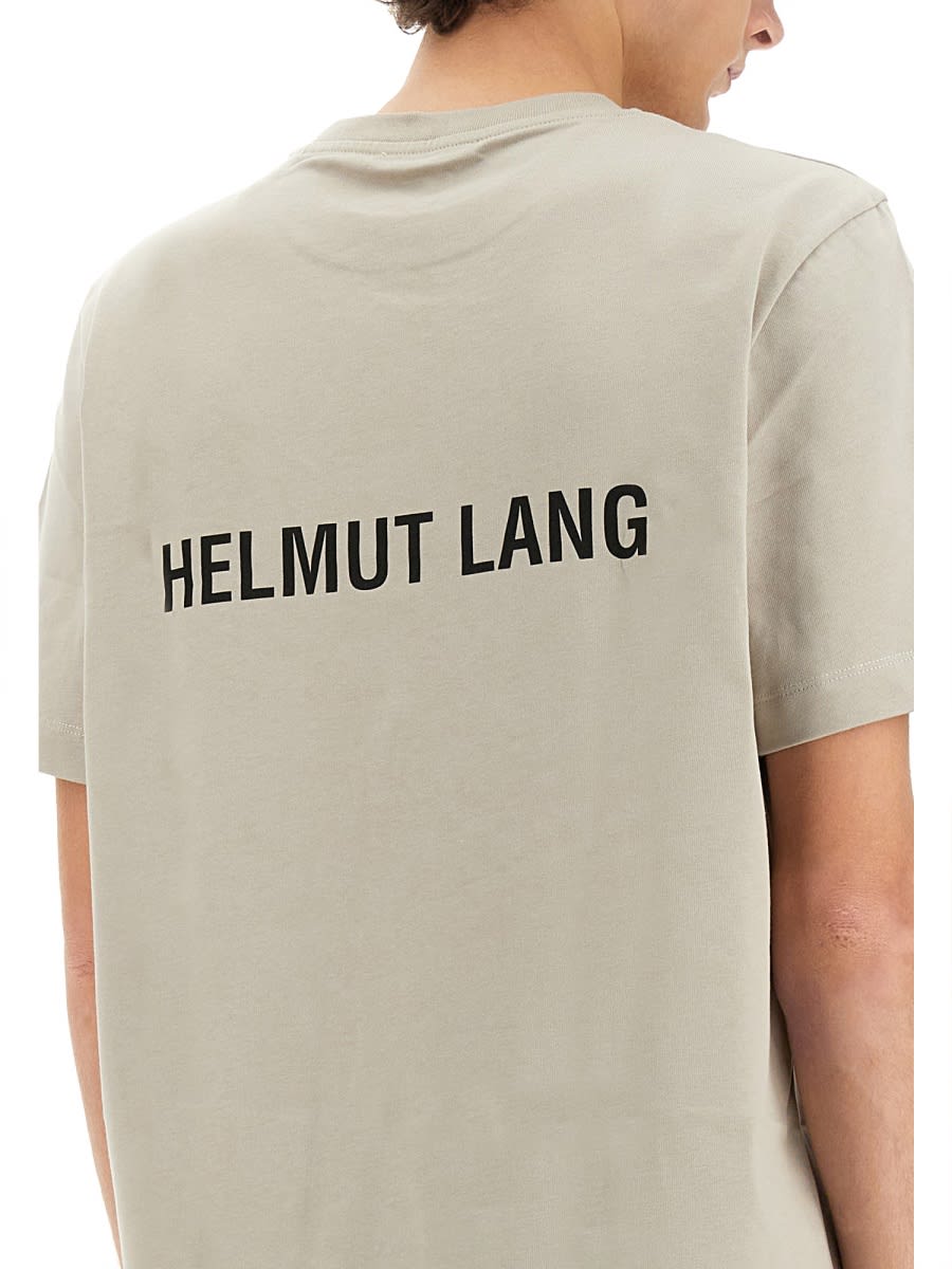 Shop Helmut Lang T-shirt With Logo In Beige