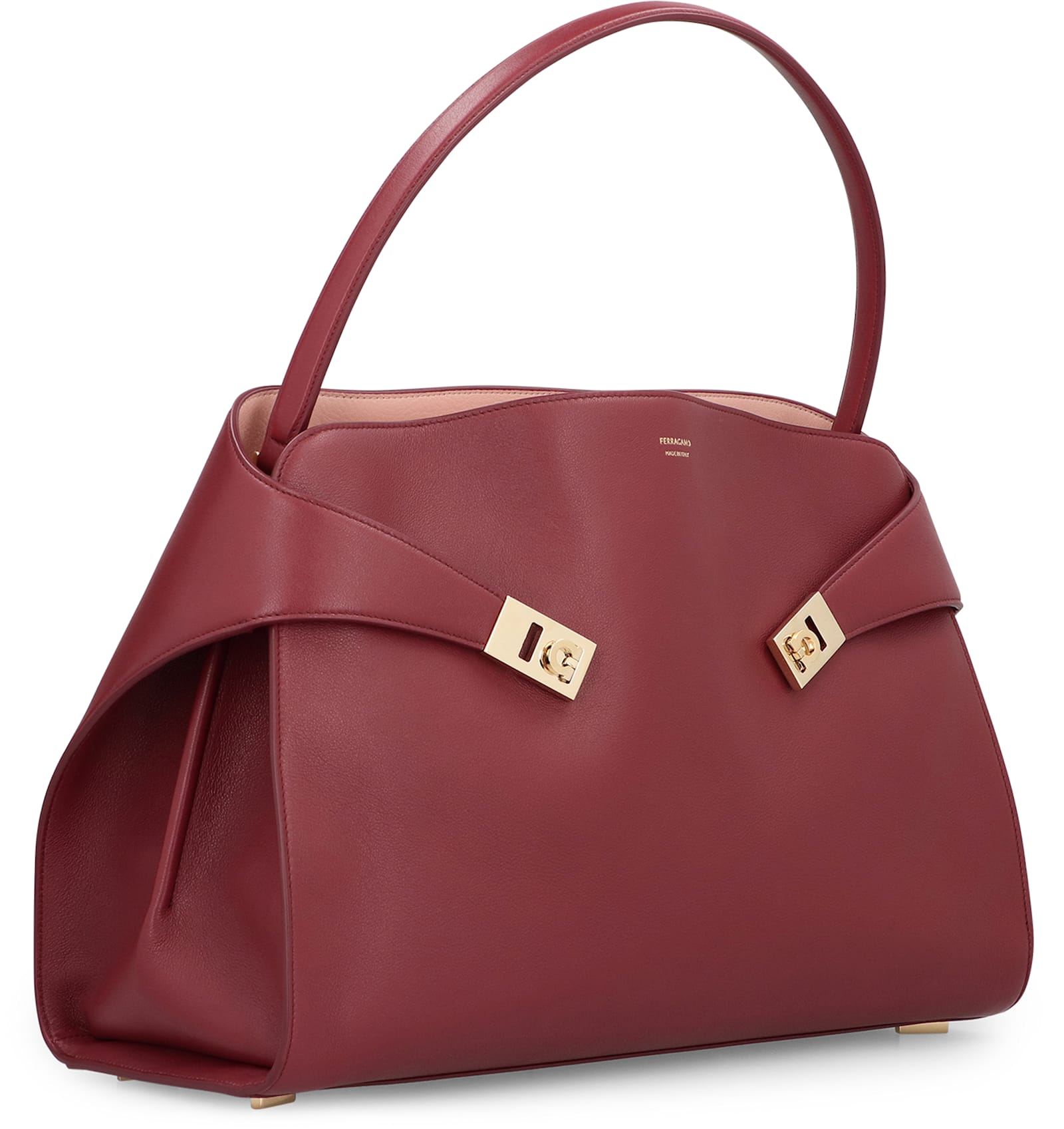 Shop Ferragamo Hug Soft Leather Shoulder Bag