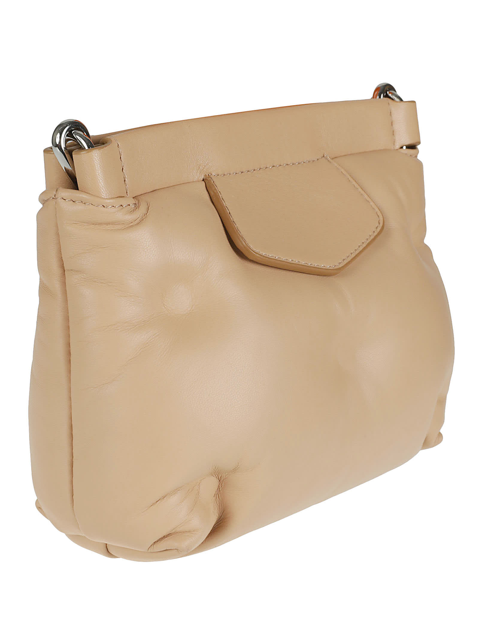 Shop Maison Margiela Top Zip Shoulder Bag In Nude