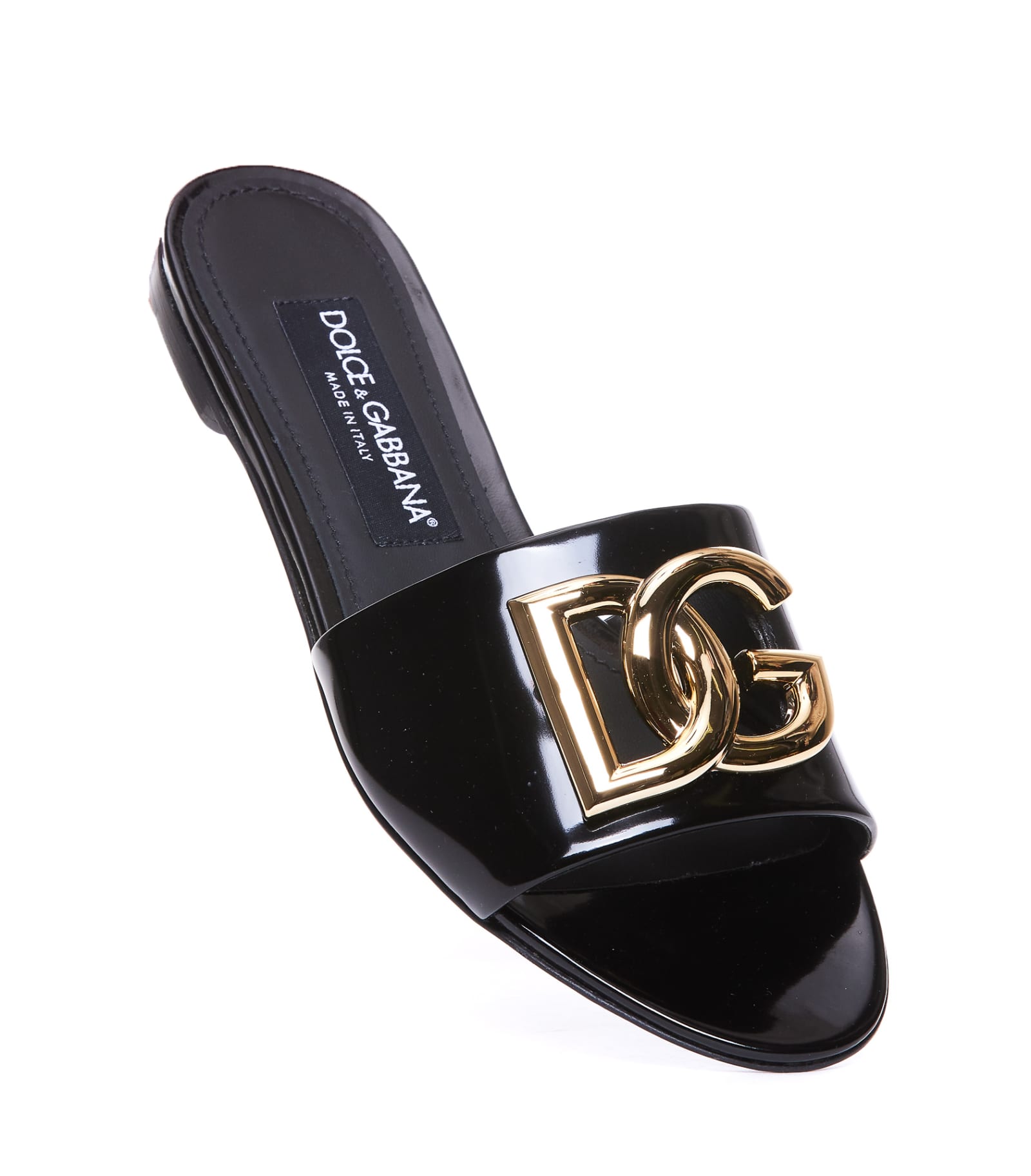 Shop Dolce & Gabbana Dg Logo Sandals In Nero