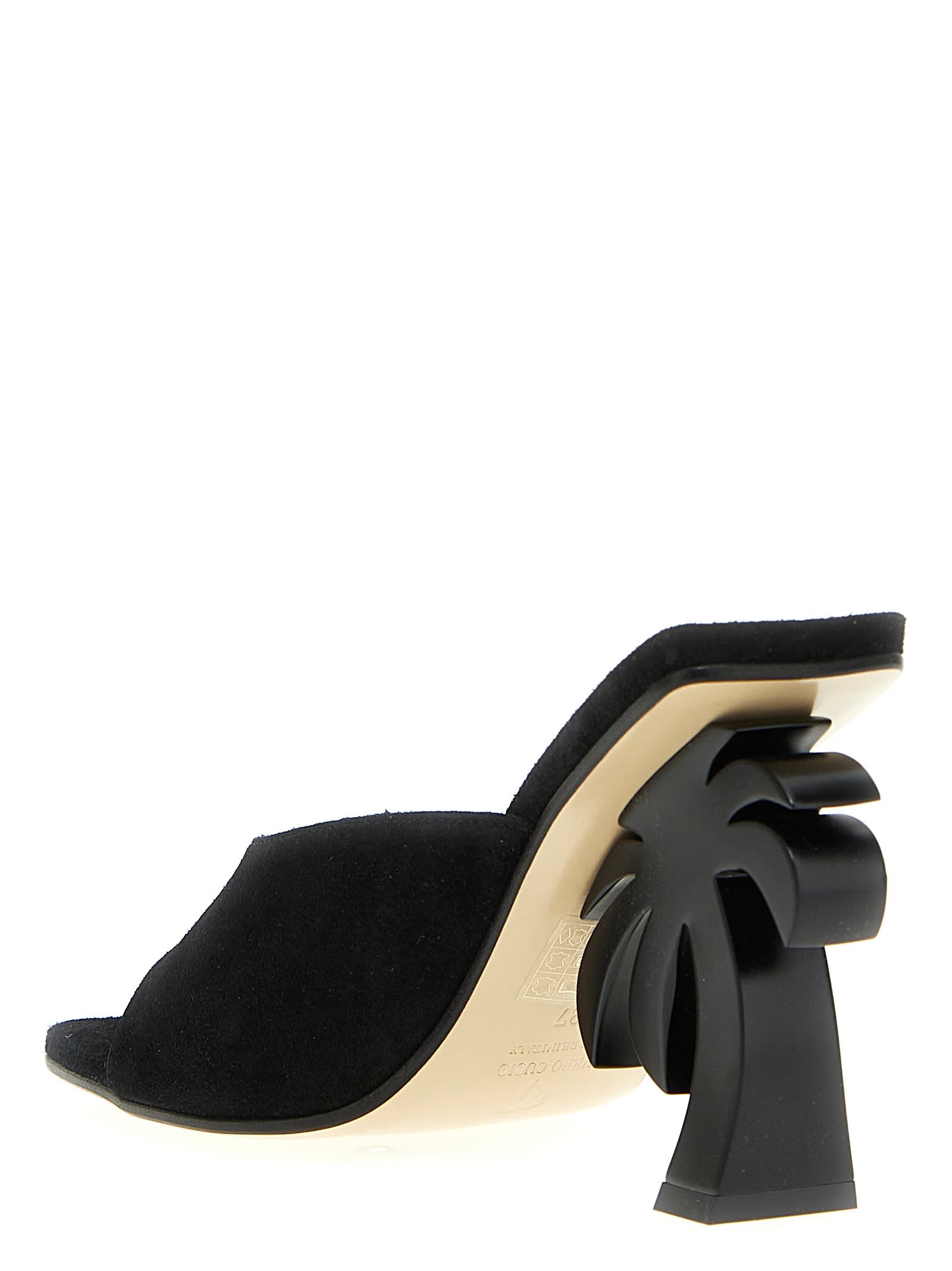 Shop Palm Angels Palm Beach Mules In Nero