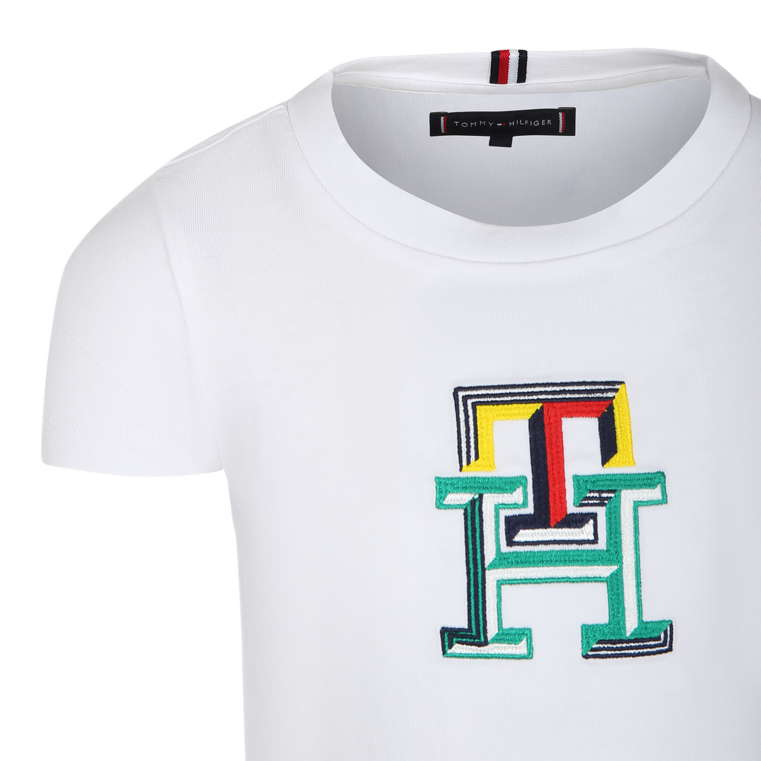 Shop Tommy Hilfiger White T-shirt For Boy Wuth Logo