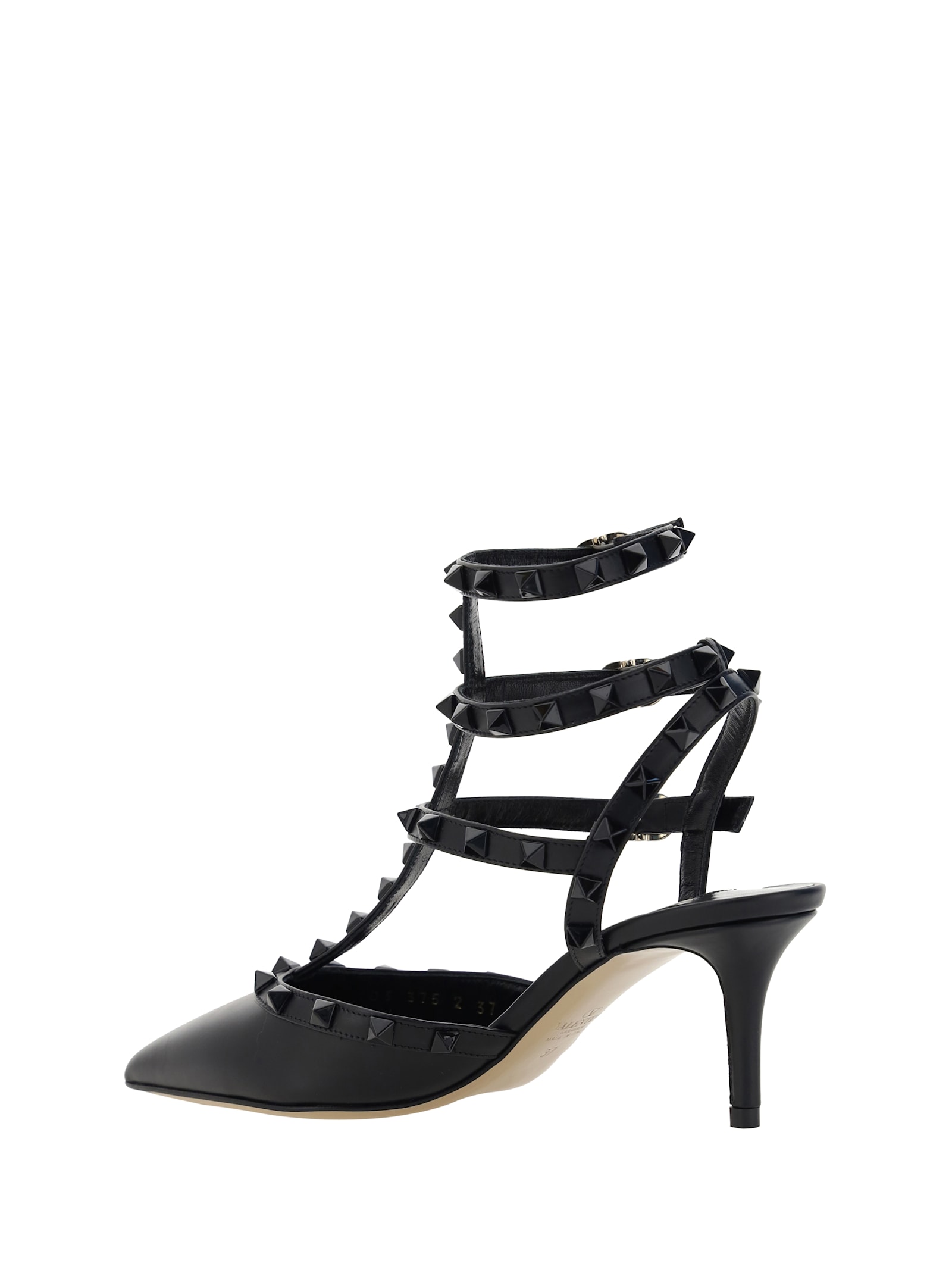 Valentino Garavani Patent Rockstud Pumps With Matching Straps And Studs 65 Mm Woman Black 41.5
