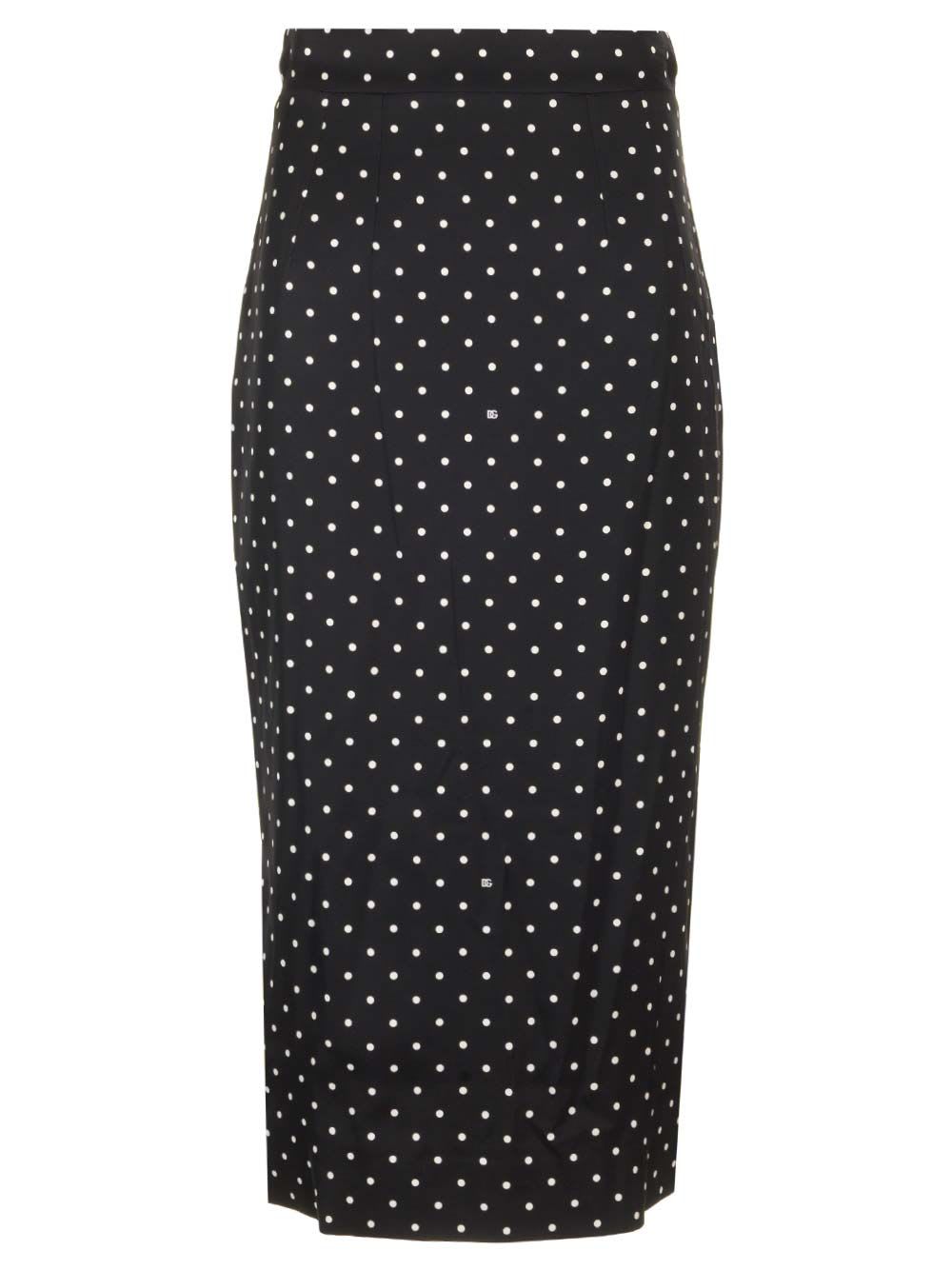 Shop Dolce & Gabbana Pencil Longuette Skirt In Black