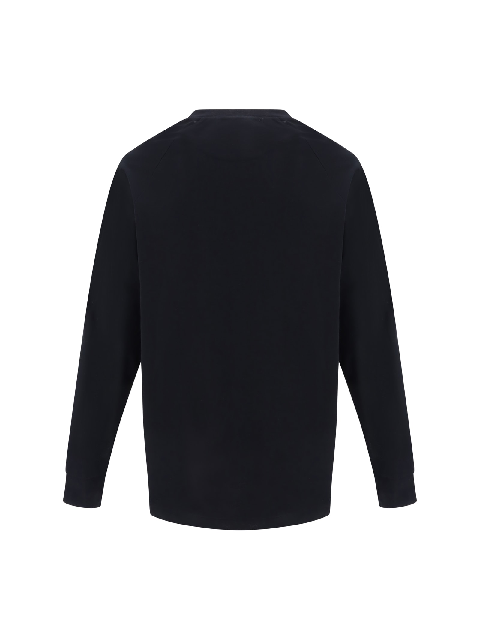 Shop Y-3 Long Sleeve Jersey In Black/owhite