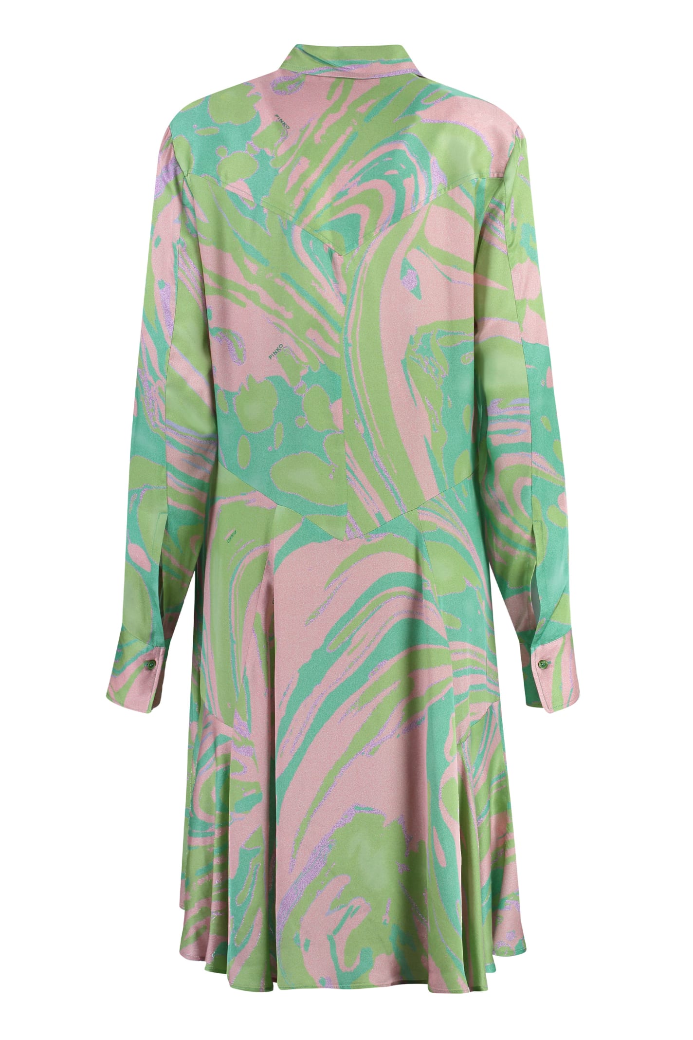 Shop Pinko Cassiopea Shirtdress In Green