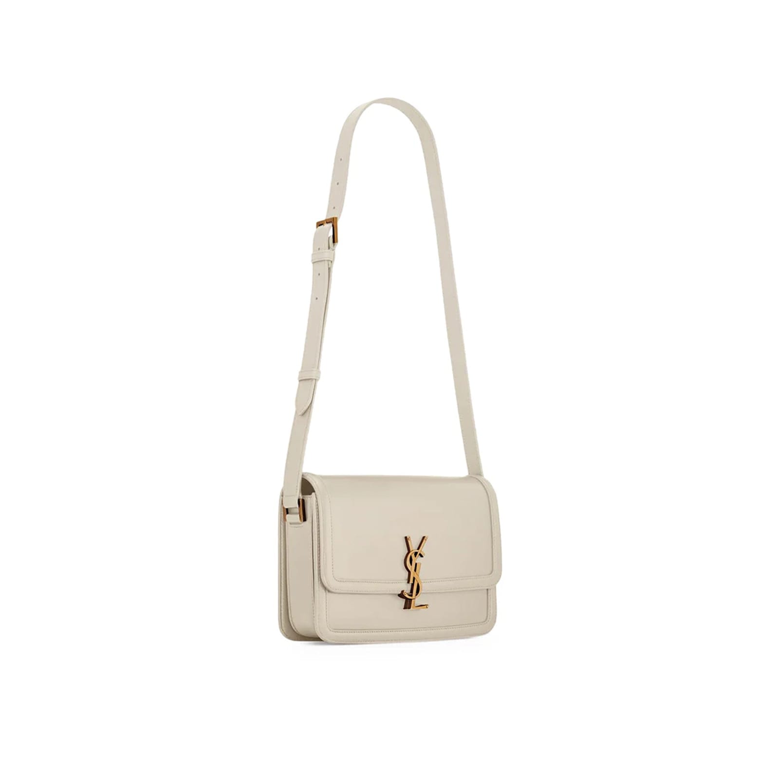 Saint Laurent Solferino Medium Shoulder Bag In White