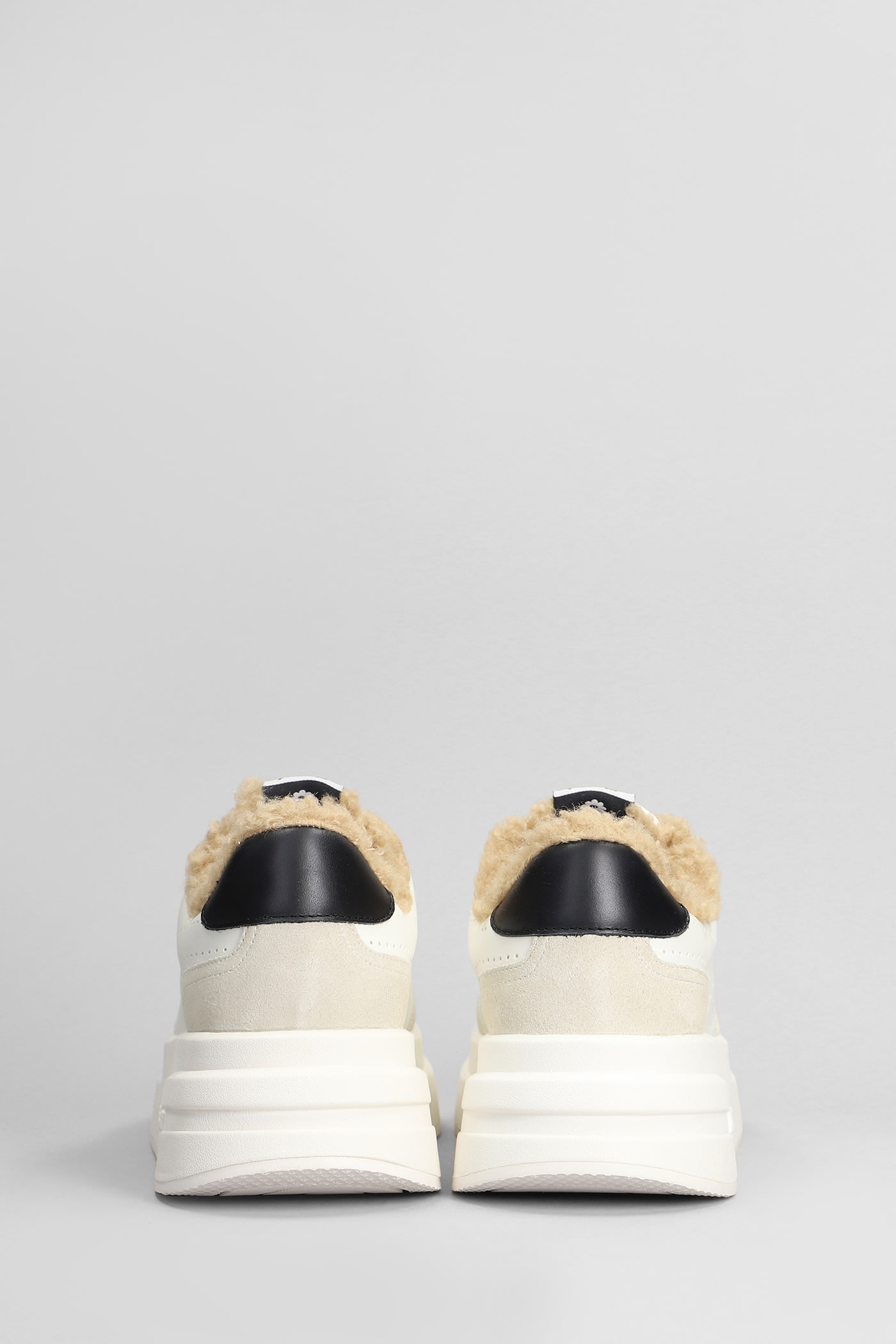 Shop Ash Impulsfur Sneakers In White Suede And Leather