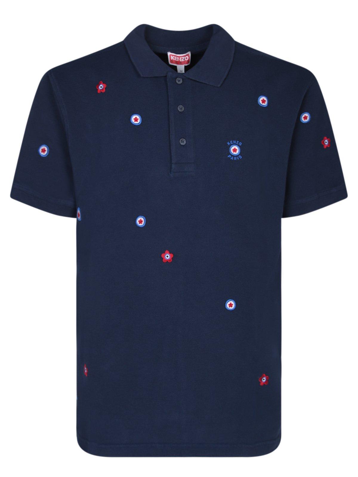 Target Embroidered Short-sleeved Polo Shirt
