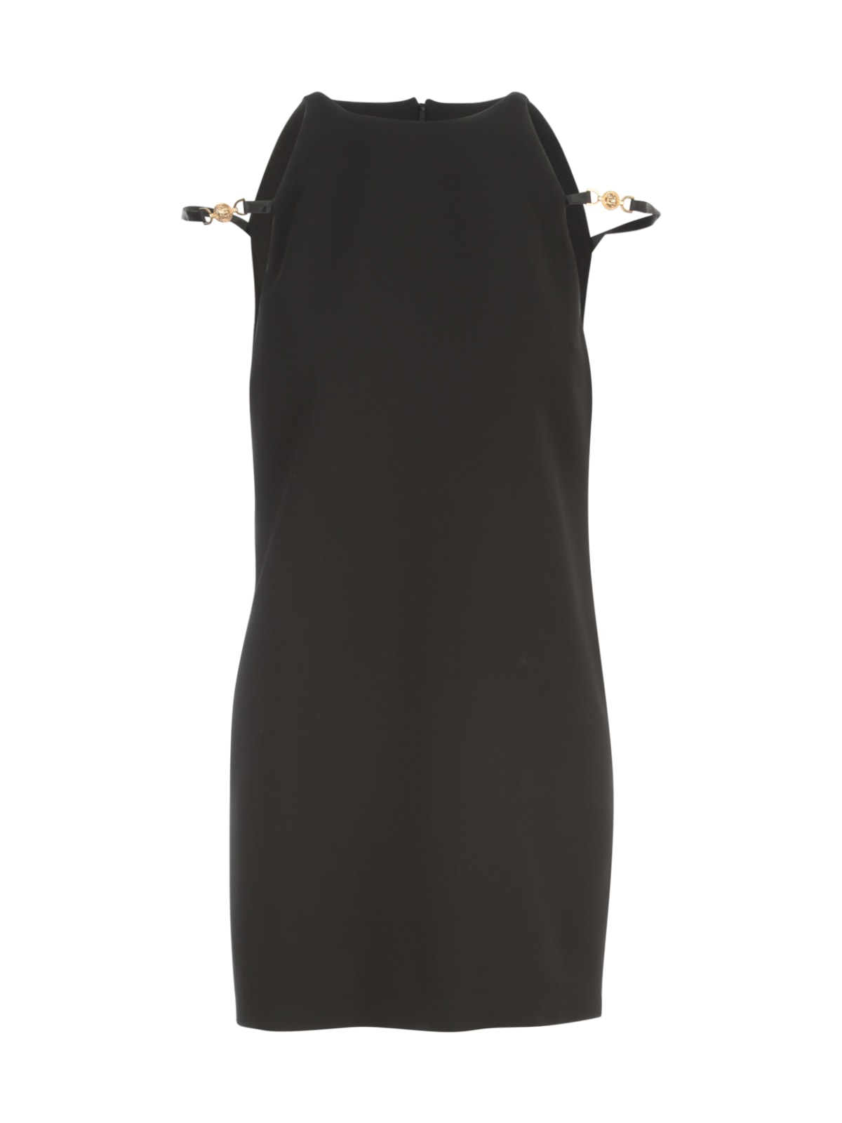 Versace Sleeveless Midi Dress In Black