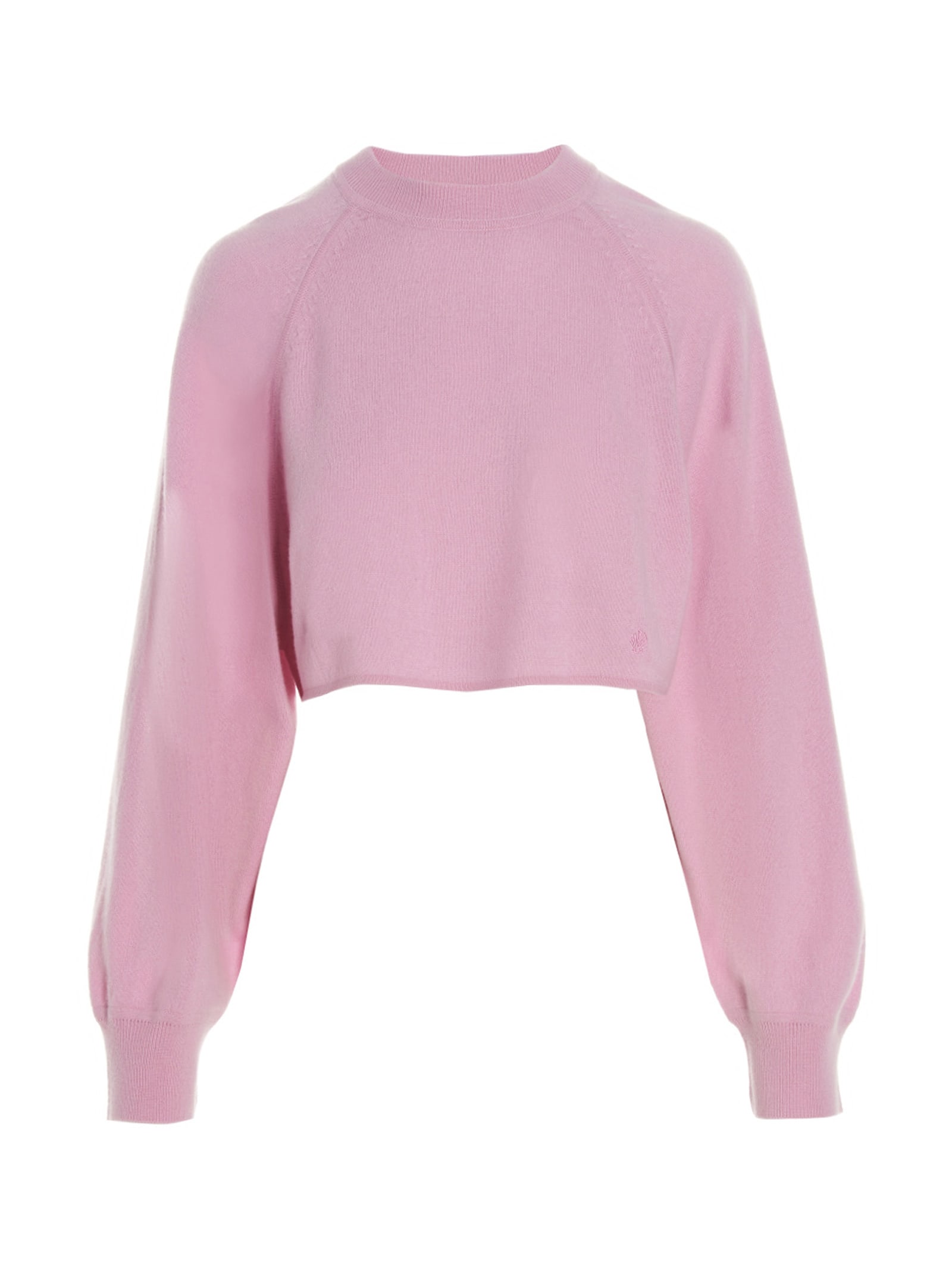 Loulou Studio Bruzzi Oversized Cropped Wool And Cashmere-blend Sweater In Pink