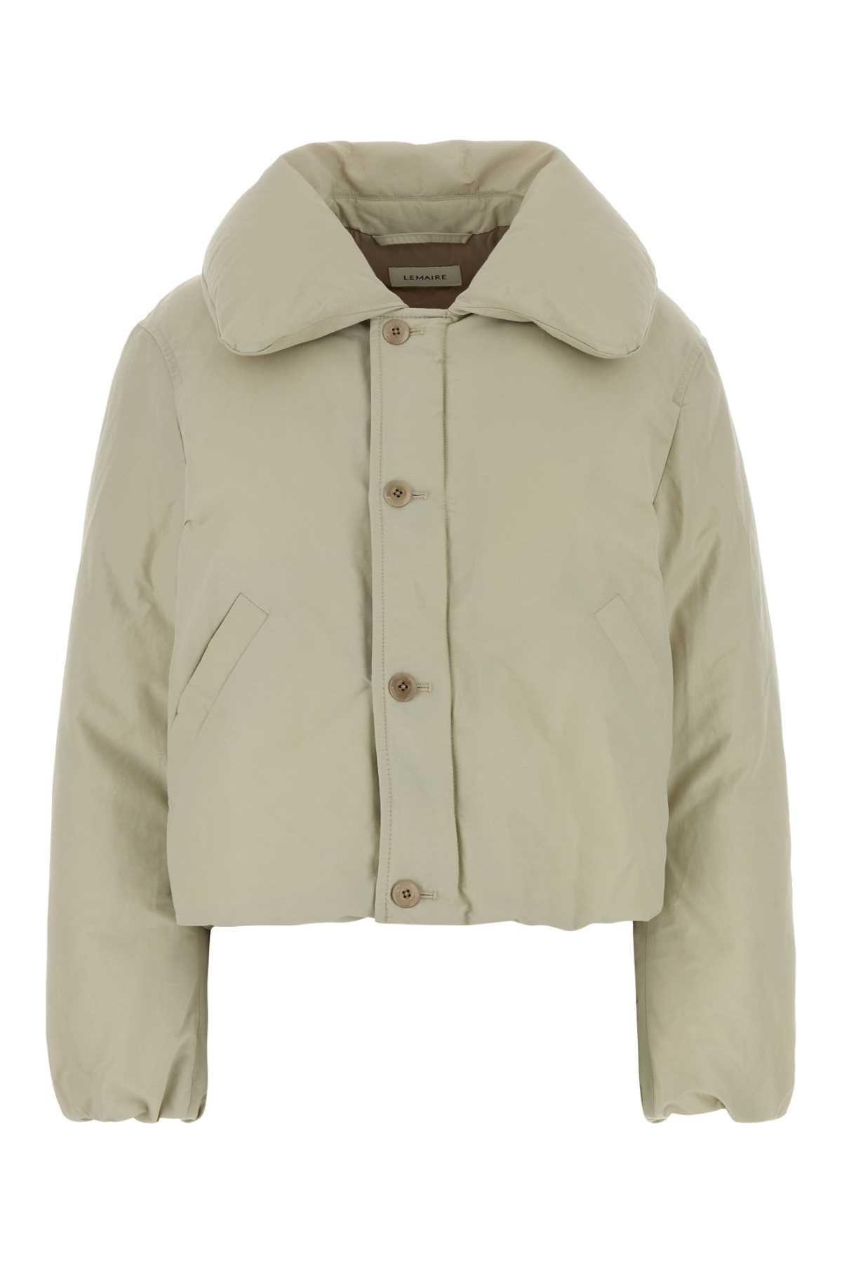 Lemaire Ivory Nylon Blend Down Jacket In Green