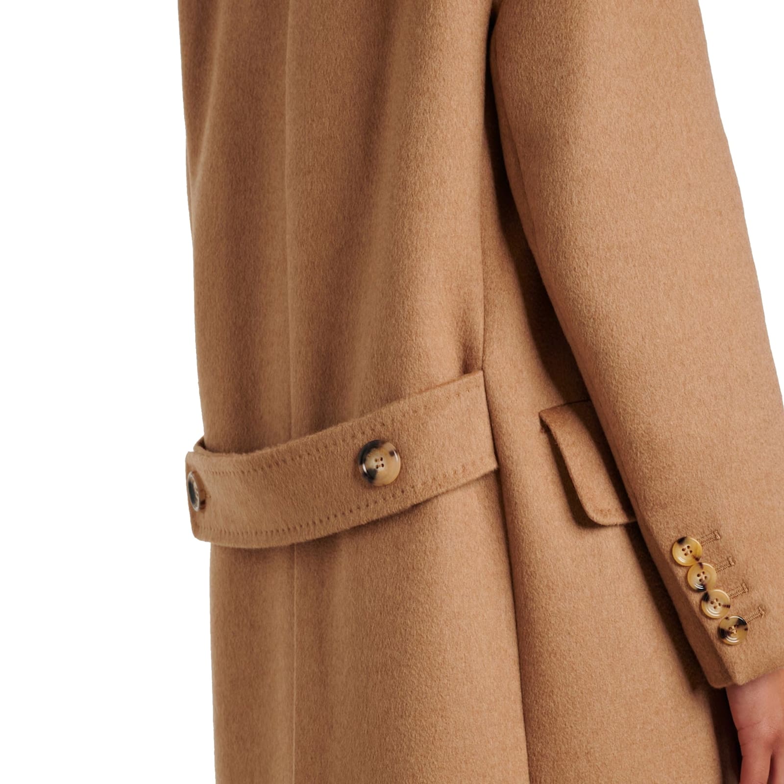 Max Mara Fungo Wool Coat In Brown