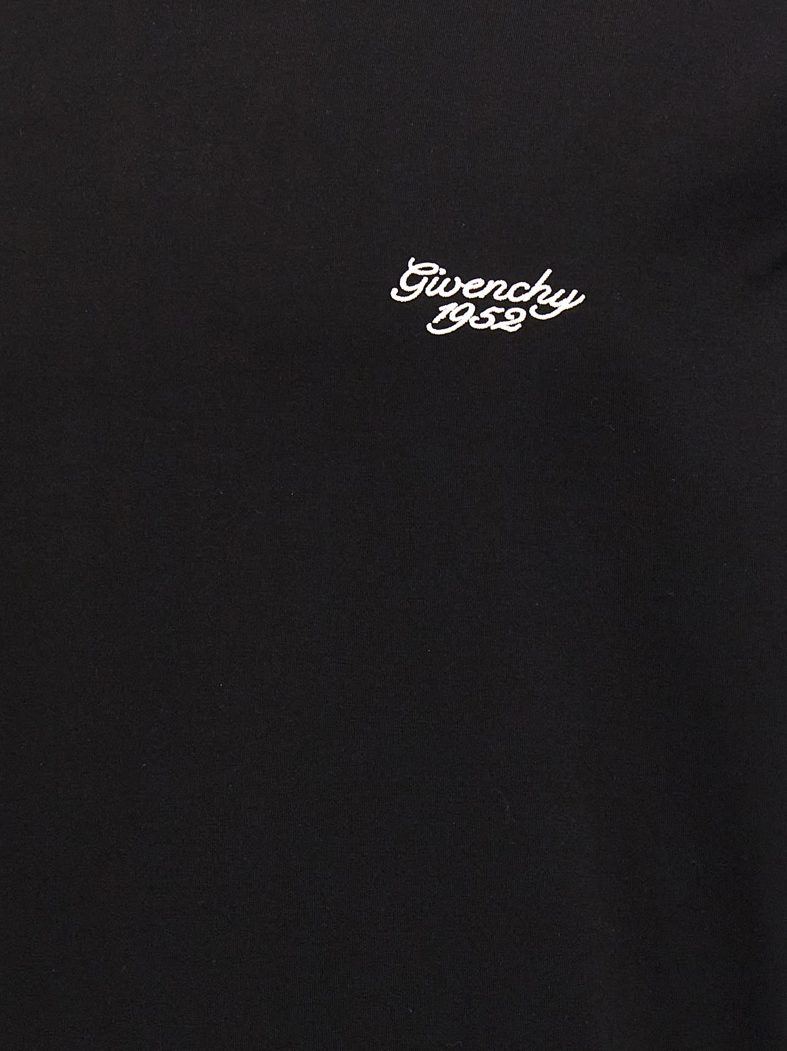 Shop Givenchy Logo Embroidery T-shirt In Black