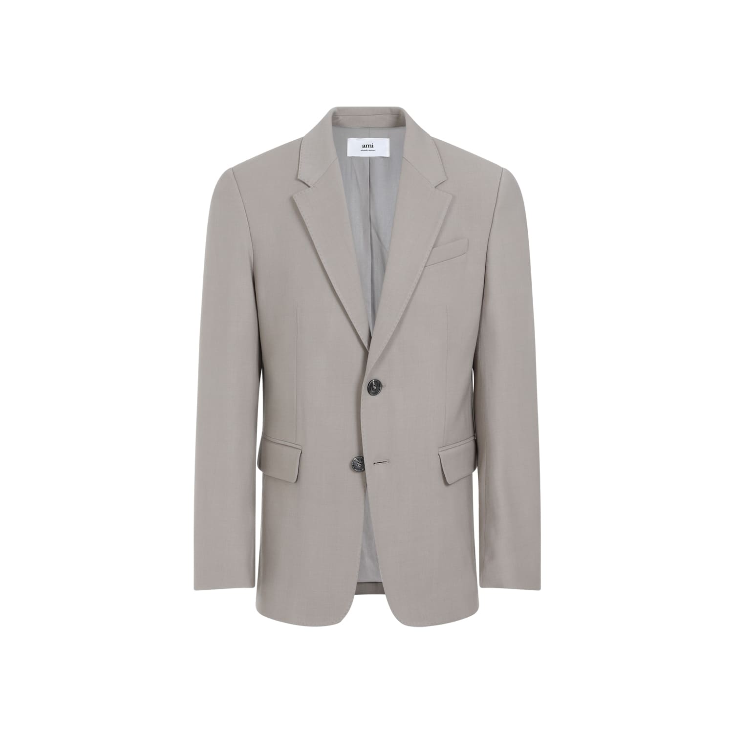 Shop Ami Alexandre Mattiussi Two Buttons Jacket In Light Taupe