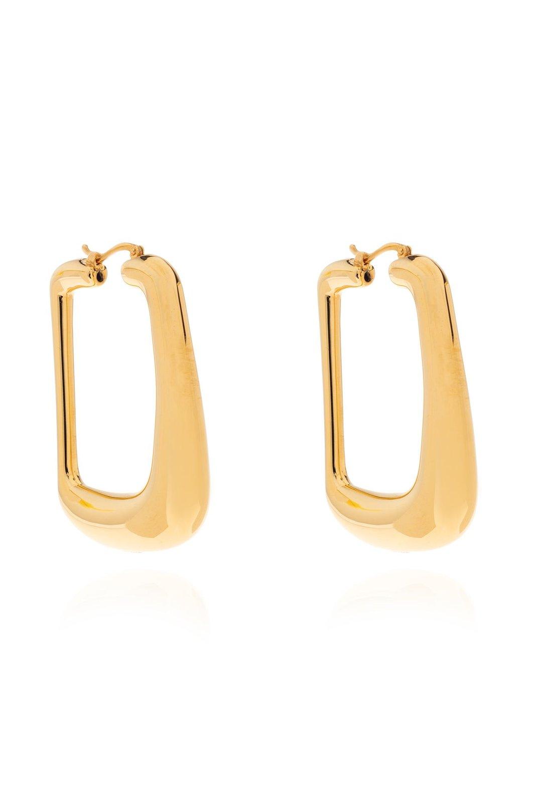 Shop Jacquemus Ovalo Earrings In Golden