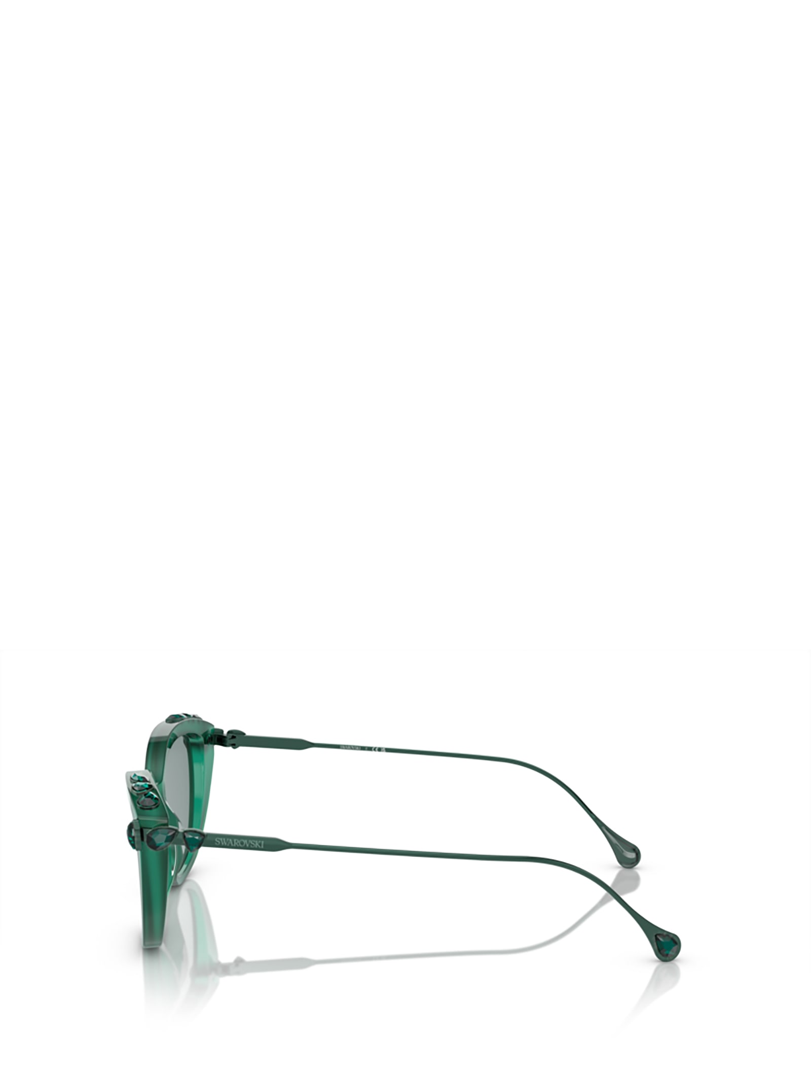 Shop Swarovski Sk6010 Opal Green Sunglasses