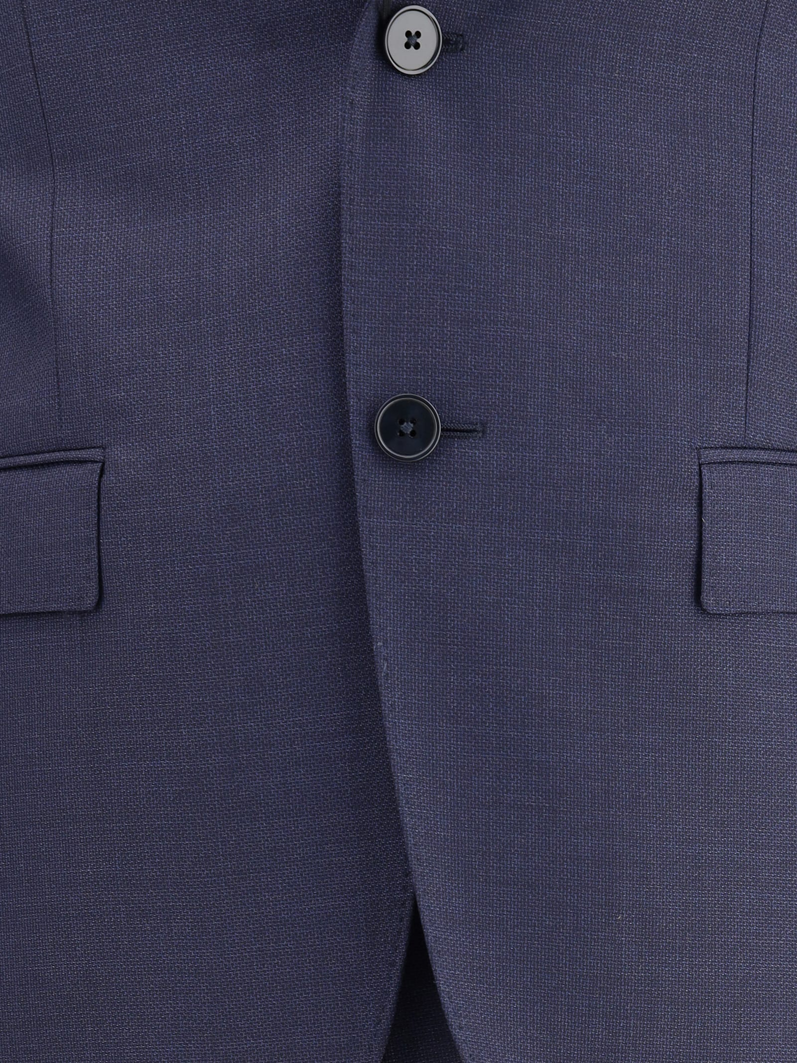 Zegna Two-button Wool Suit In Blue