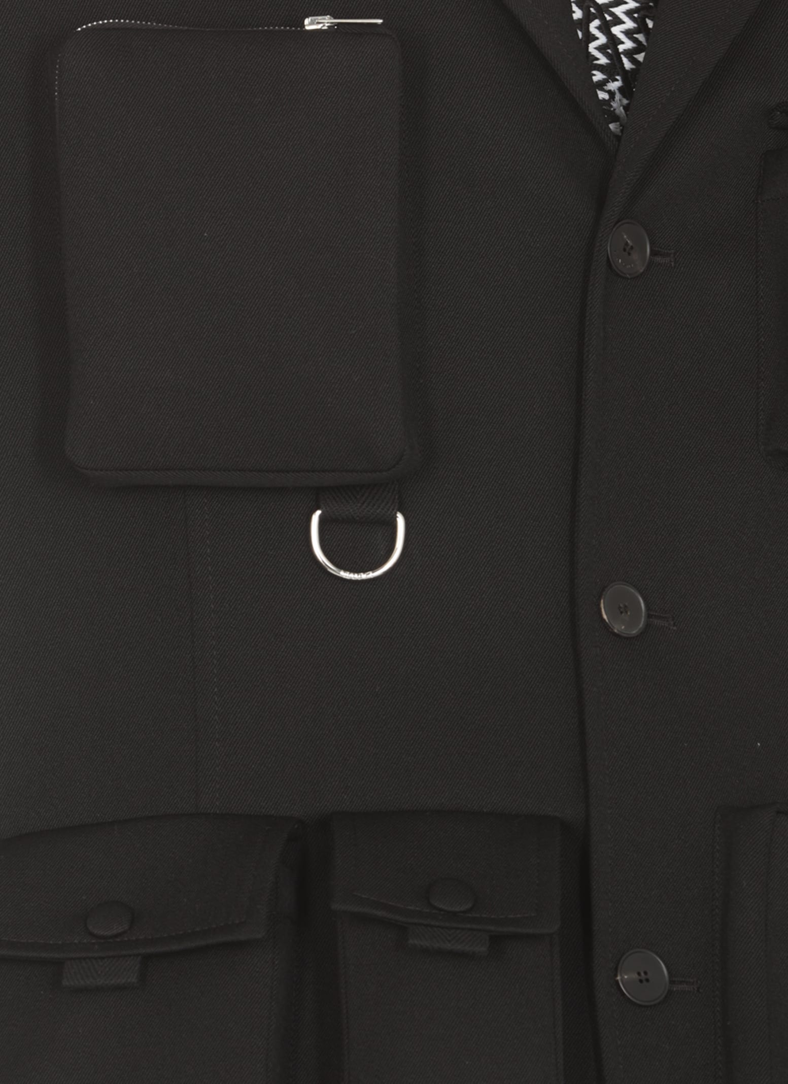 Shop Lanvin Wool Jacket In Black