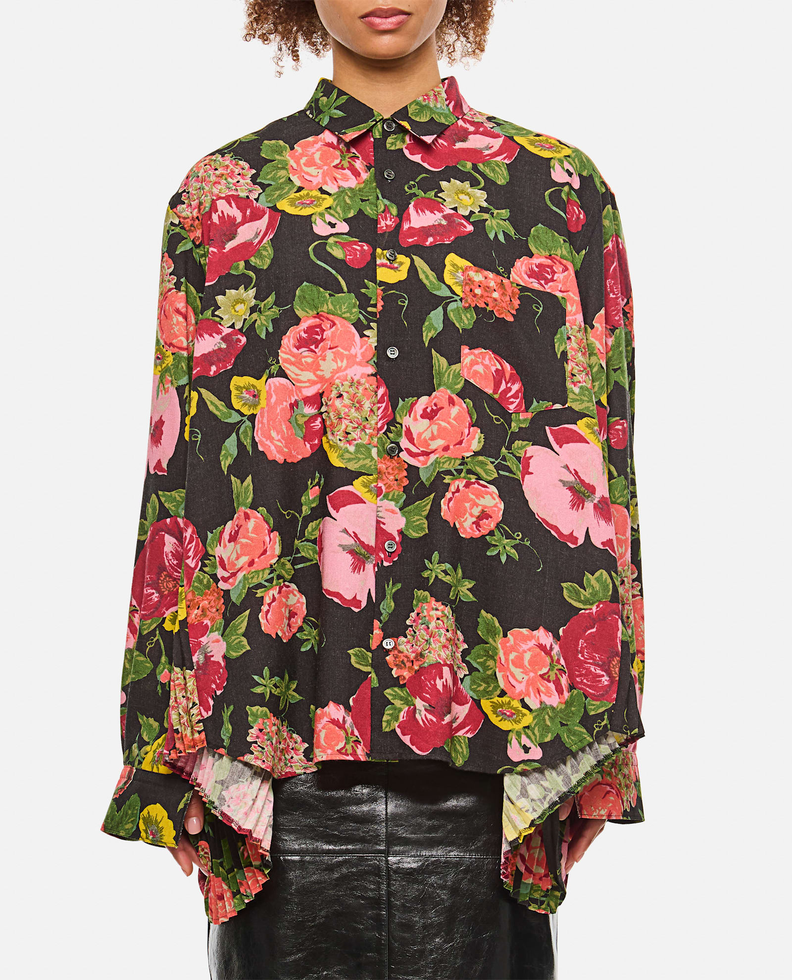 Flower Pattern Printed Shirt